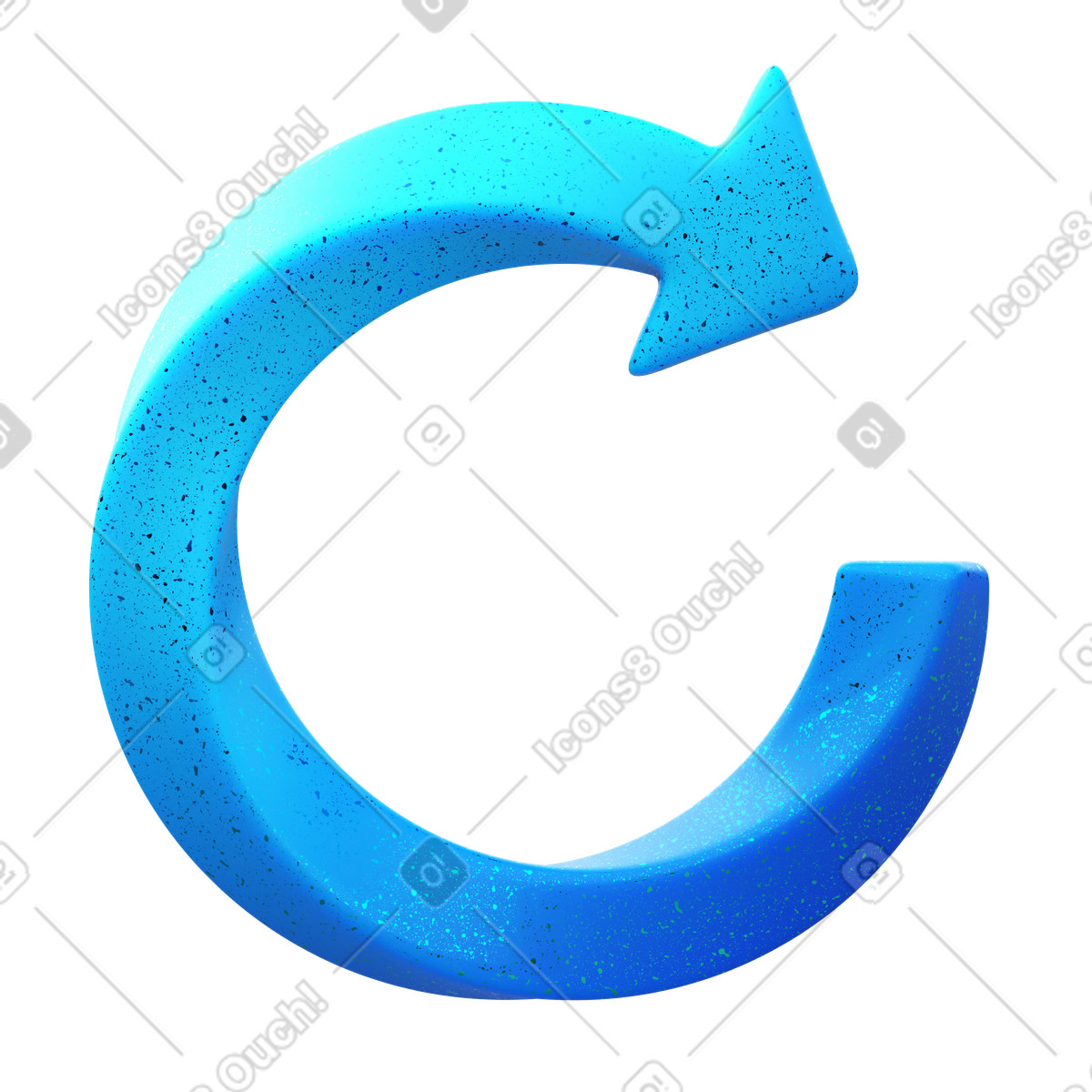 下载 3D Fluency 风格的 Arrow reset 插画，支持 PNG、SVG 格式