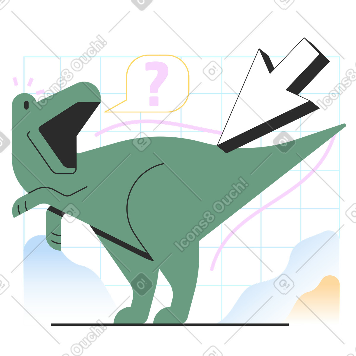 Attività online illustrazione in stile Marginalia scarica in PNG, SVG