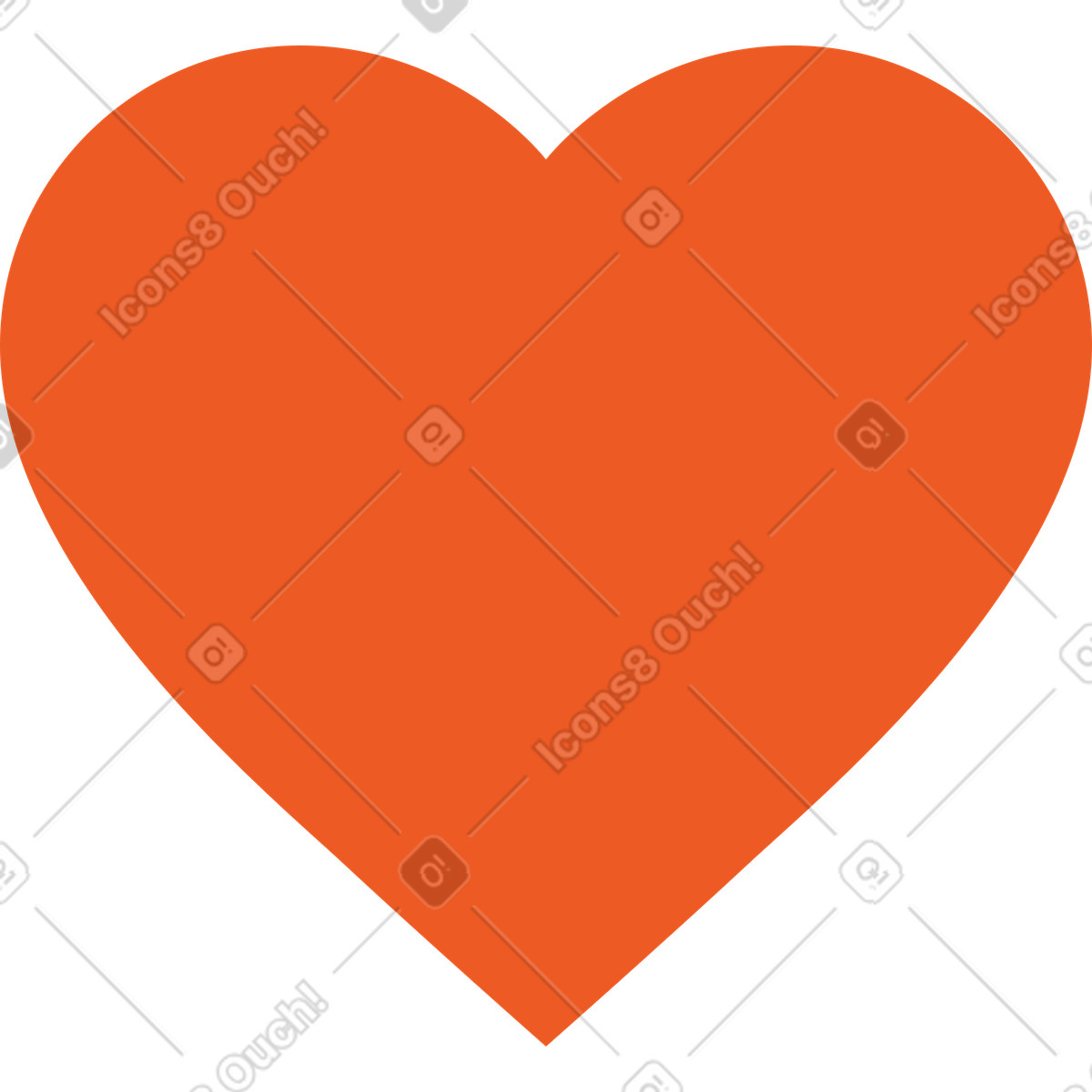 Ilustração de Coração vermelho em no estilo Tiny para baixar em PNG, SVG