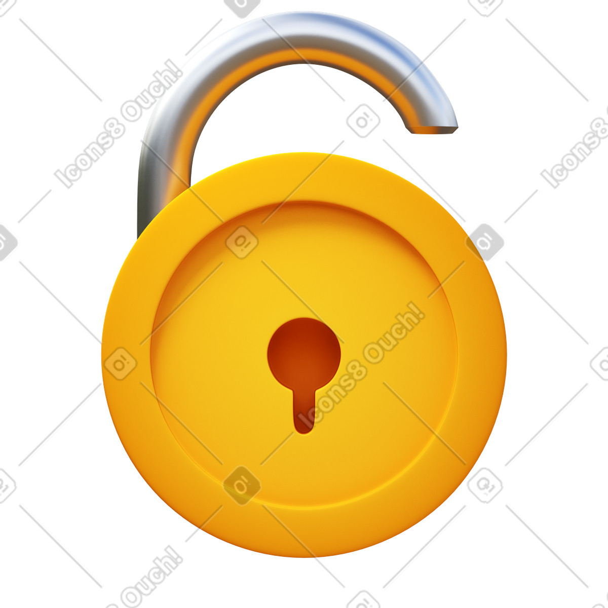 Иллюстрация Unlock в стиле 3D Fluency — скачать в форматах PNG, SVG