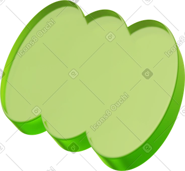 Forme abstraite vitreuse verte PNG, SVG
