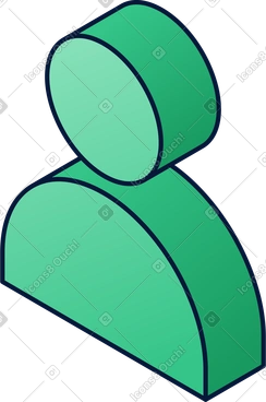 Personne verte abstraite PNG, SVG