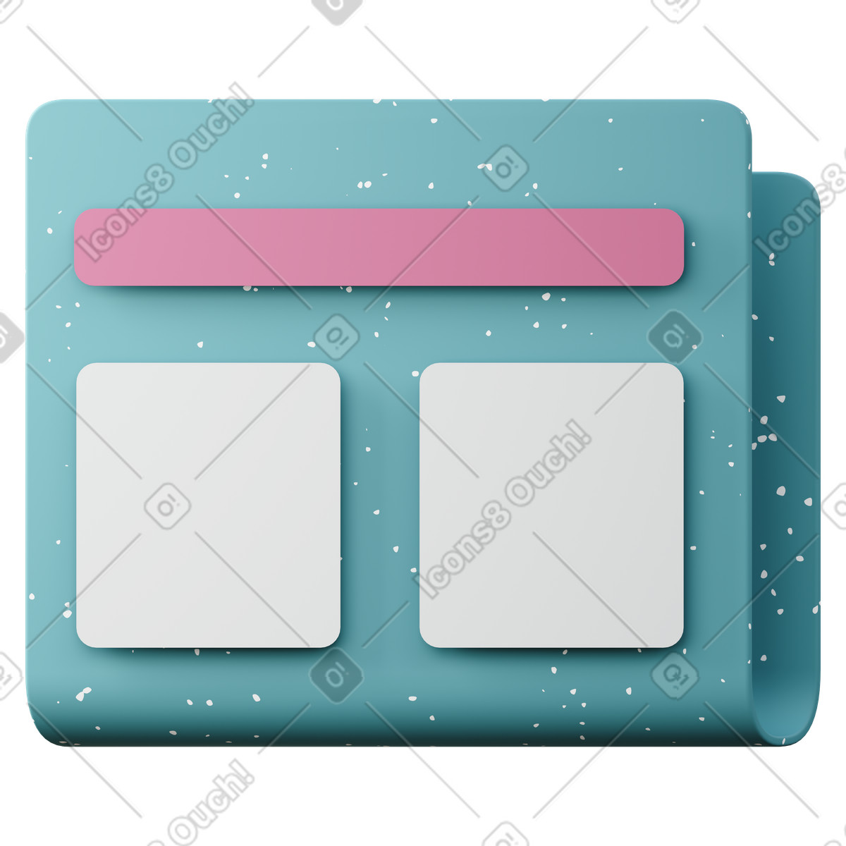 News illustration in 3D Sugary style download in PNG, SVG