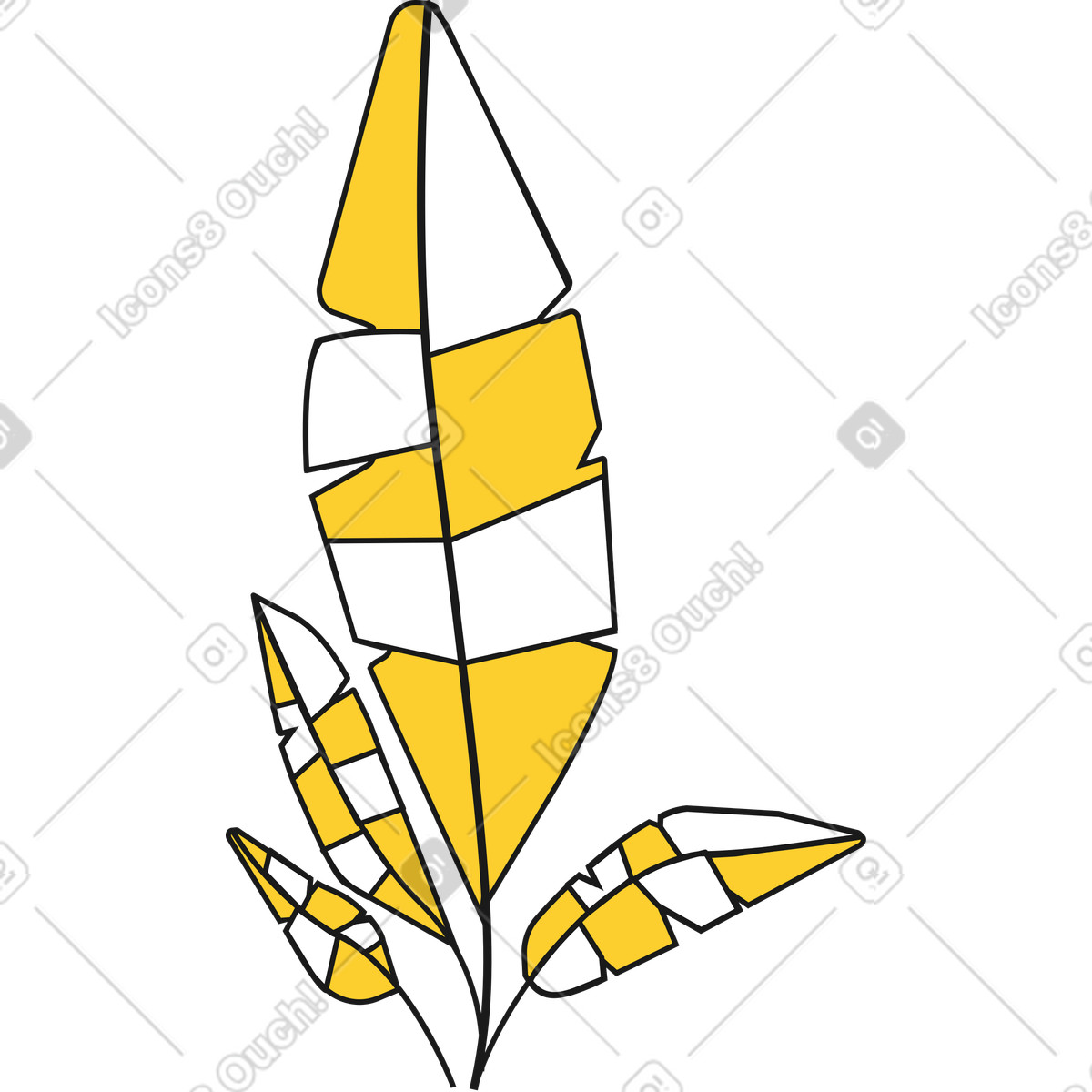 Pianta illustrazione in stile Taxi scarica in PNG, SVG