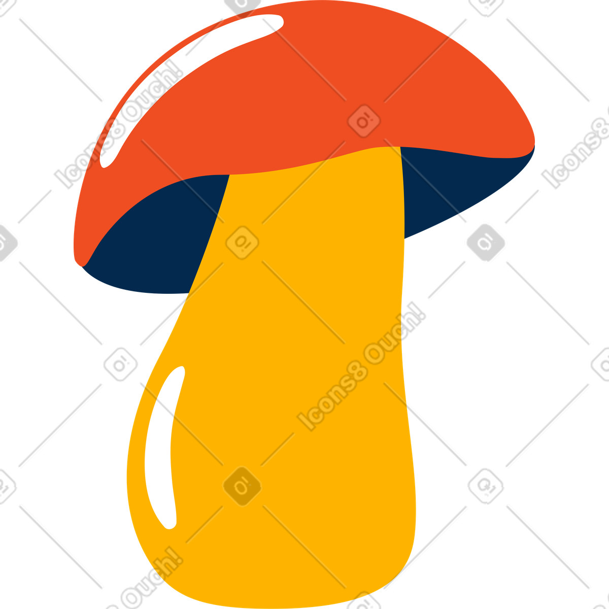 Flame スタイルの Mushroom のイラストをPNG、SVG形式でダウンロード