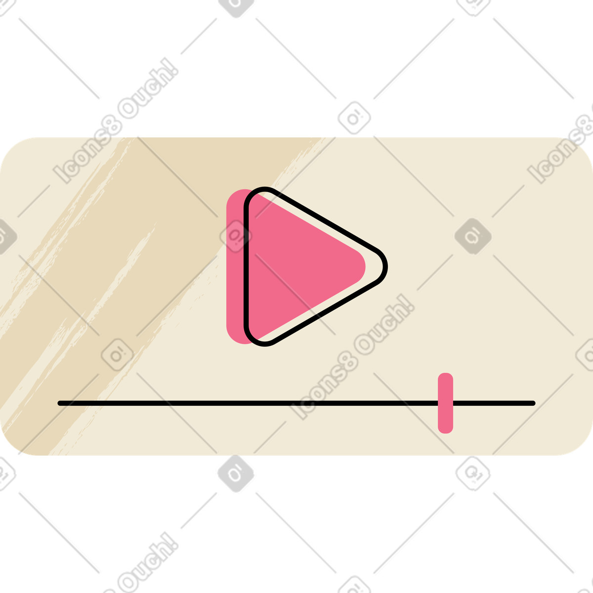 Ilustração animada de Botão play com escala em no estilo Juicy para baixar em GIF, Lottie (JSON), AE