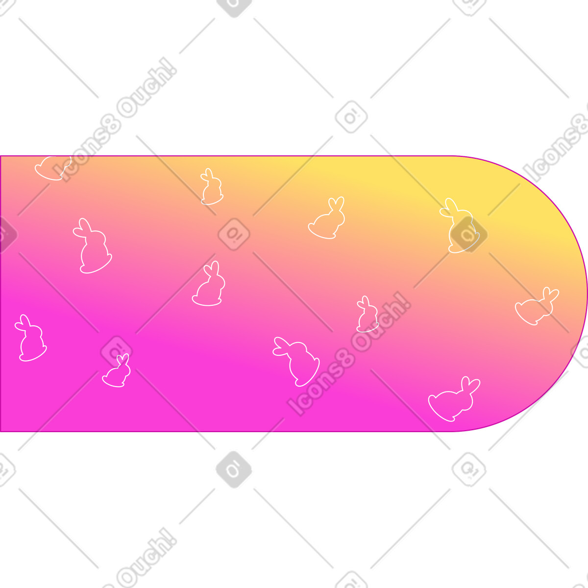 Background with rabbits illustration in Rainbow style download in PNG, SVG