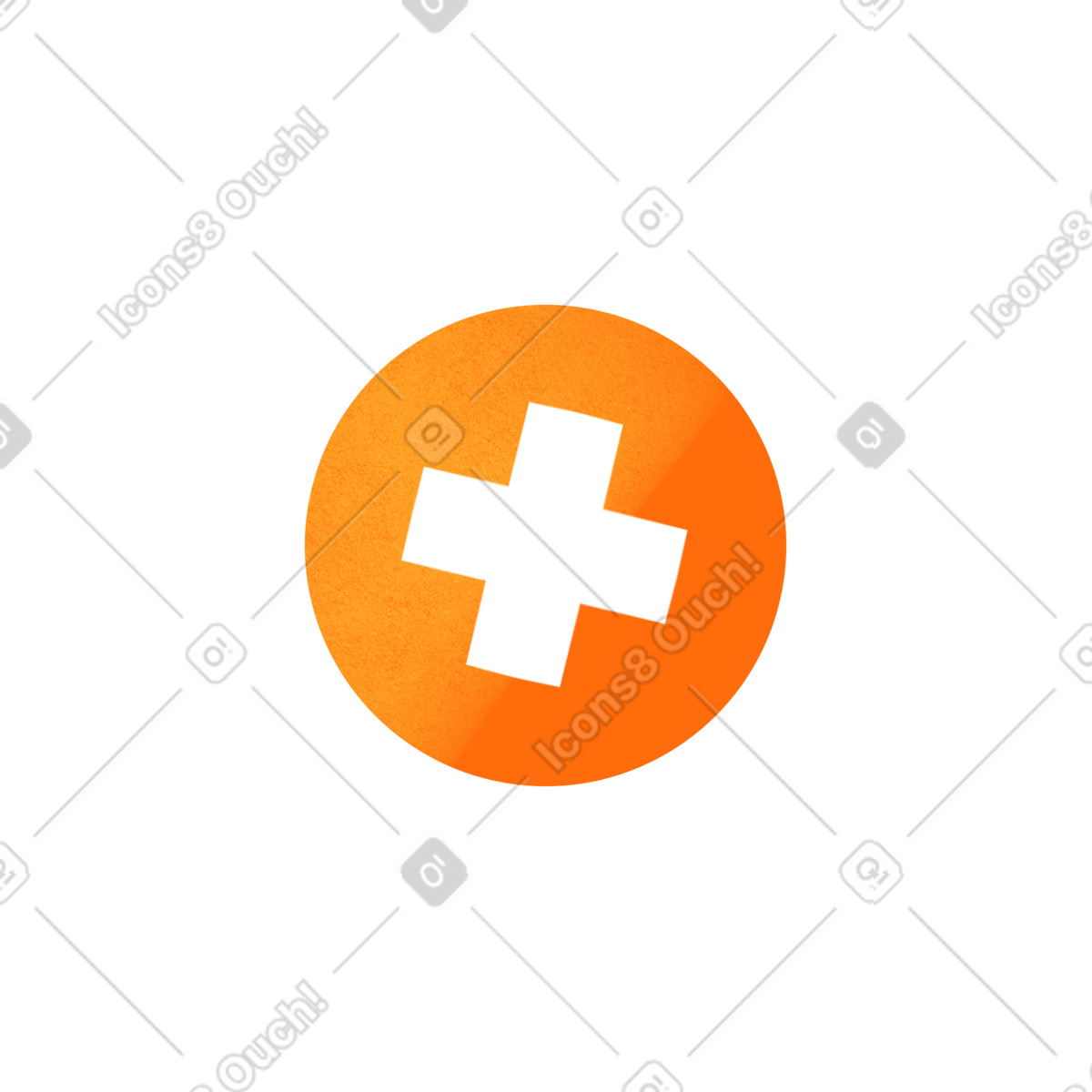 Illustration Orange medicine icon dans le style Shine à télécharger aux formats PNG, SVG