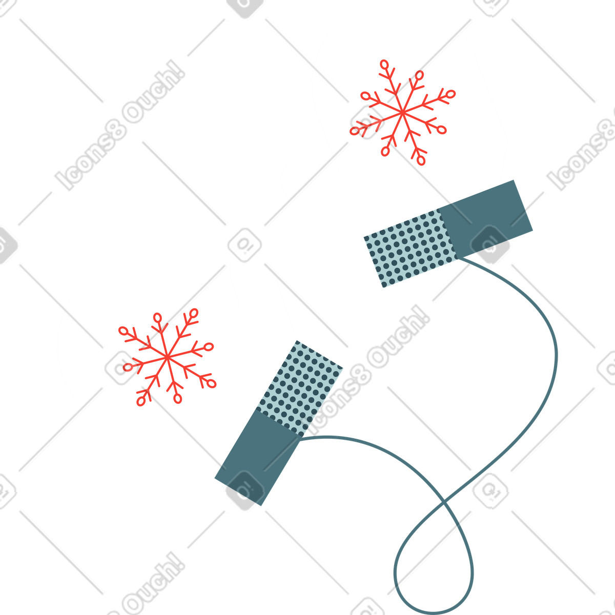 Illustration Mitaines dans le style Nordic à télécharger aux formats PNG, SVG