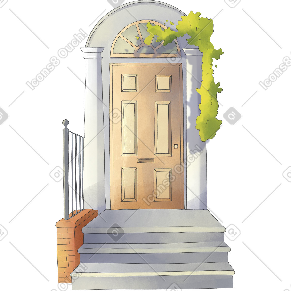Ilustración Front door en estilo Seasons a descargar en PNG y SVG