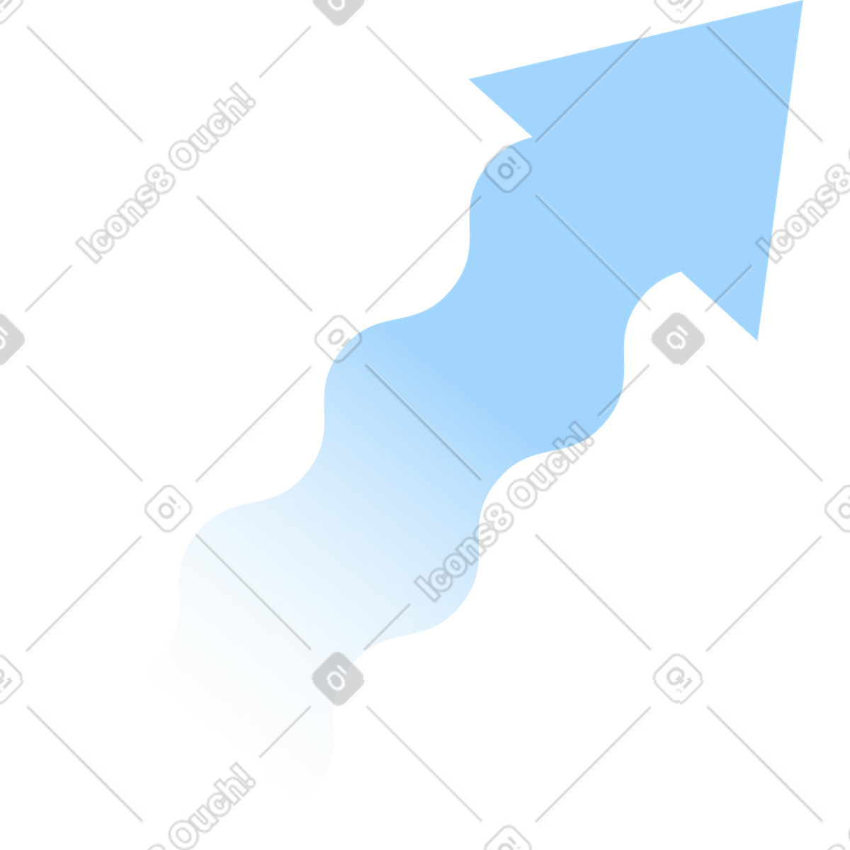 Wavy arrow illustration in Concept style download in PNG, SVG