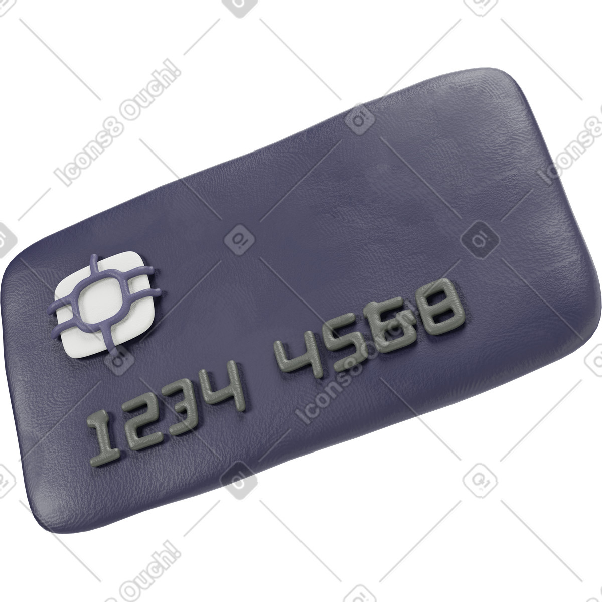Carta di credito nera che fluttua nell'aria illustrazione in stile 3D Stripy scarica in PNG, SVG