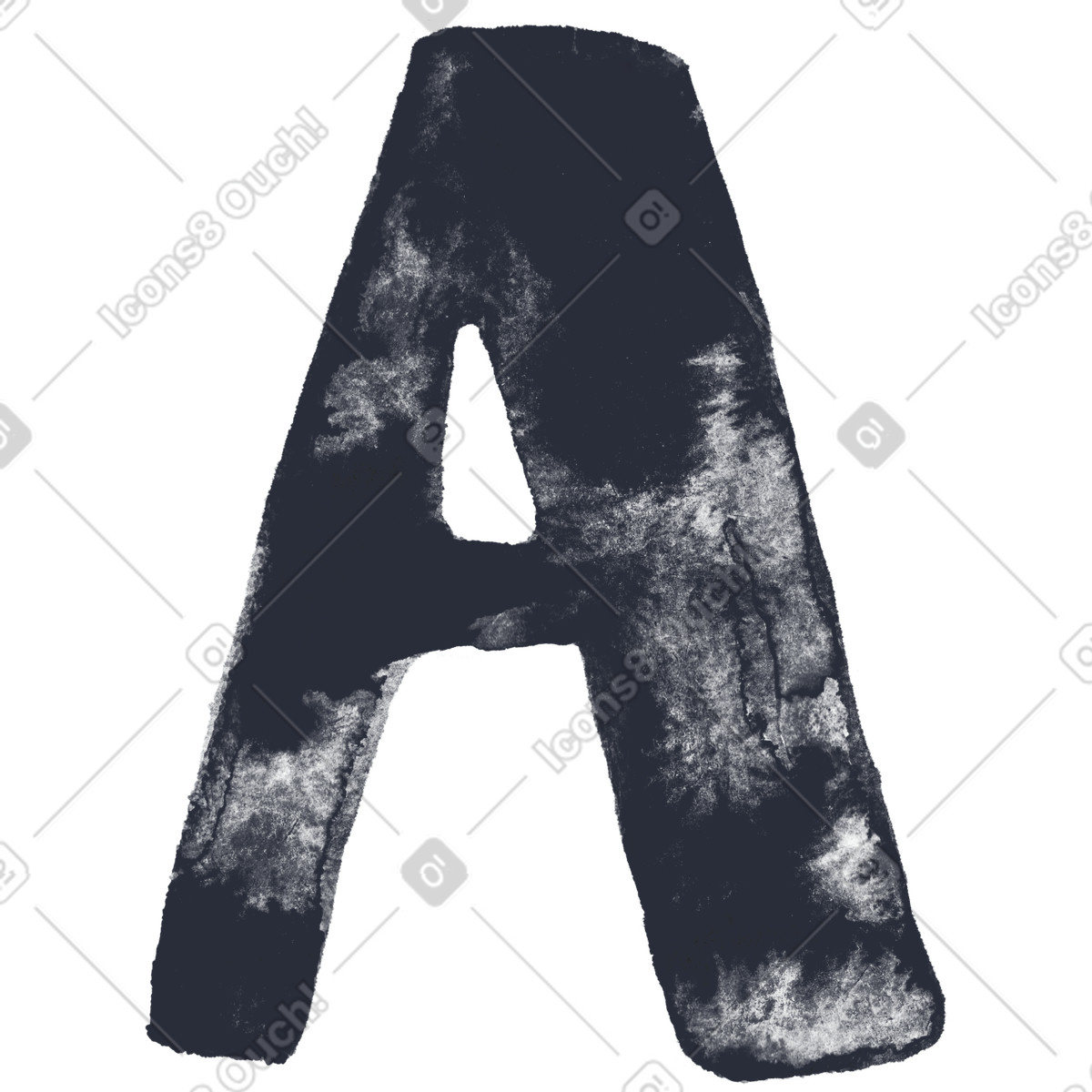 Lettera a illustrazione in stile Inky scarica in PNG, SVG