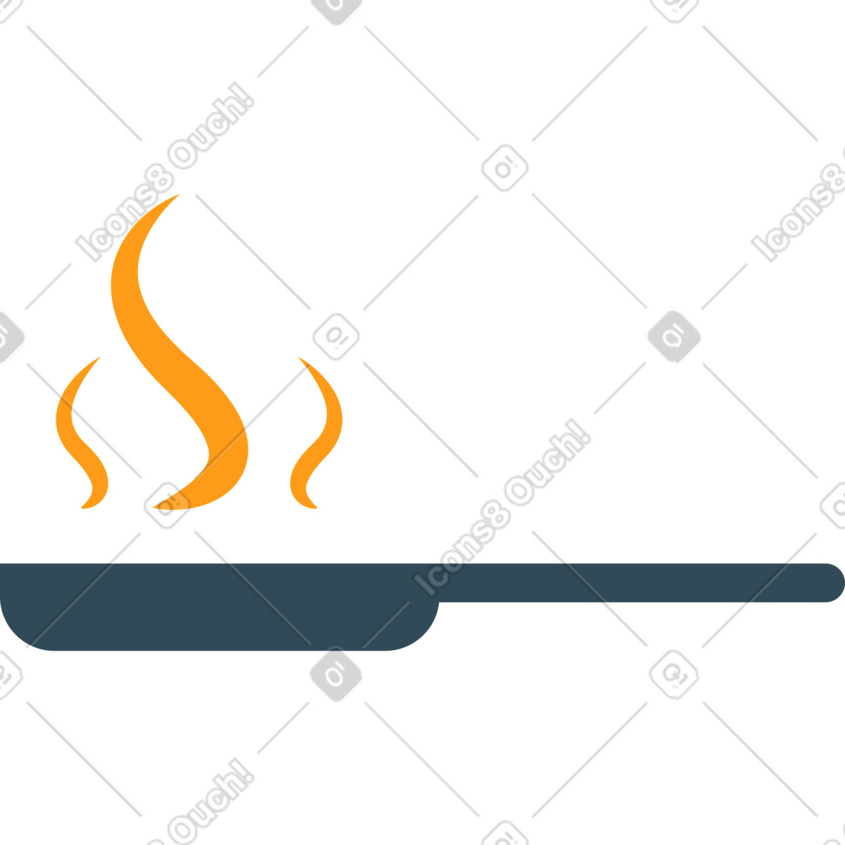 Frying pan illustration in Kingdom style download in PNG, SVG