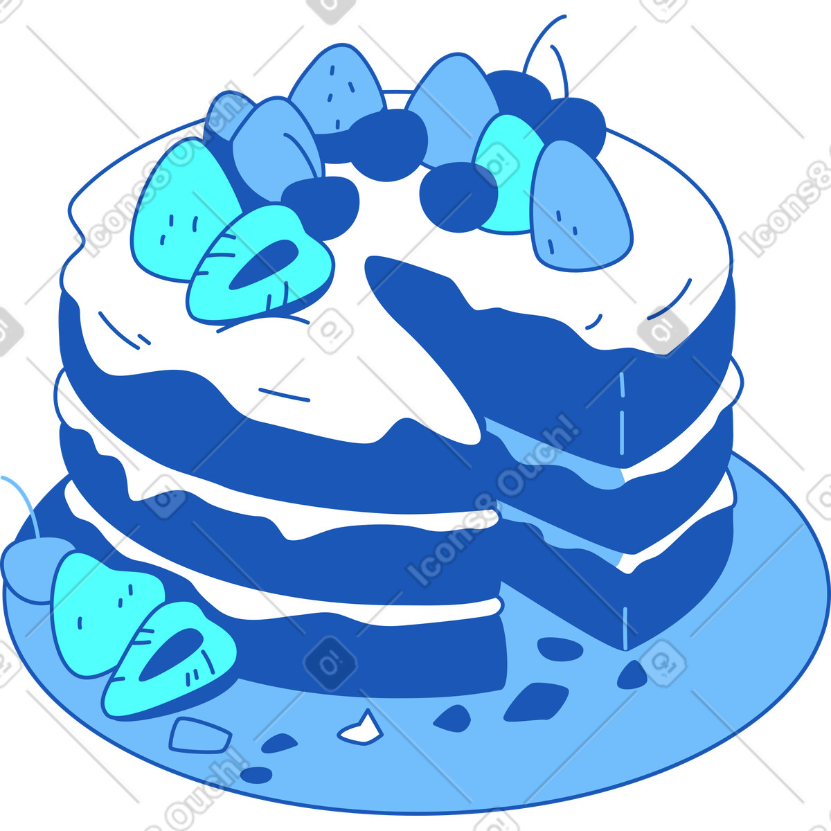 Storyline スタイルの ケーキ のイラストをPNG、SVG形式でダウンロード