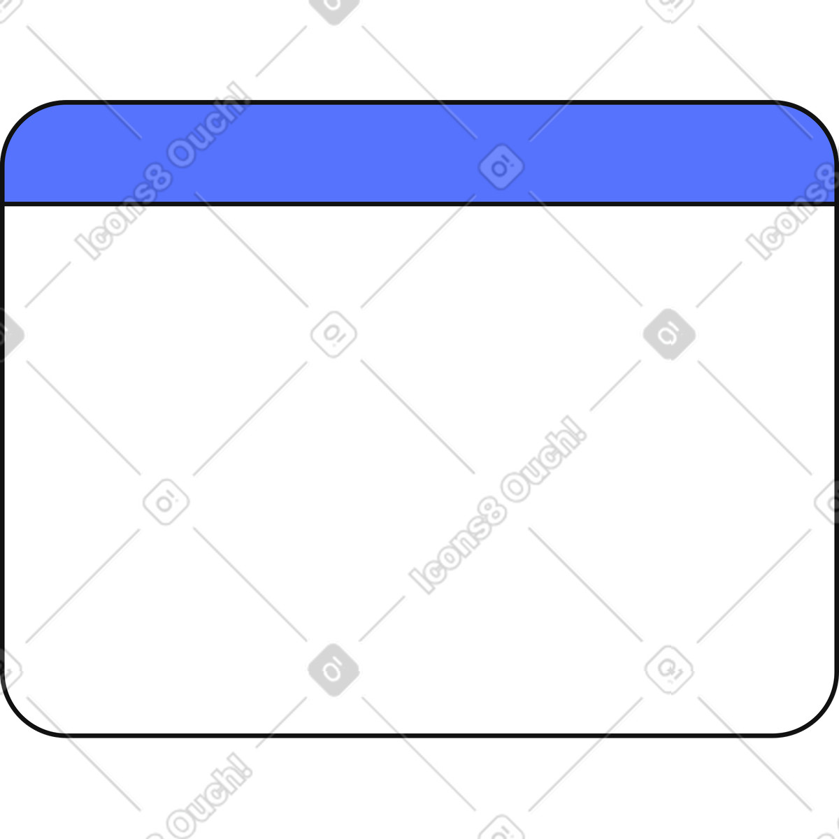 Browser window blank template for website mockup and user interface-Illustration im Main-Stil als Download in PNG, SVG