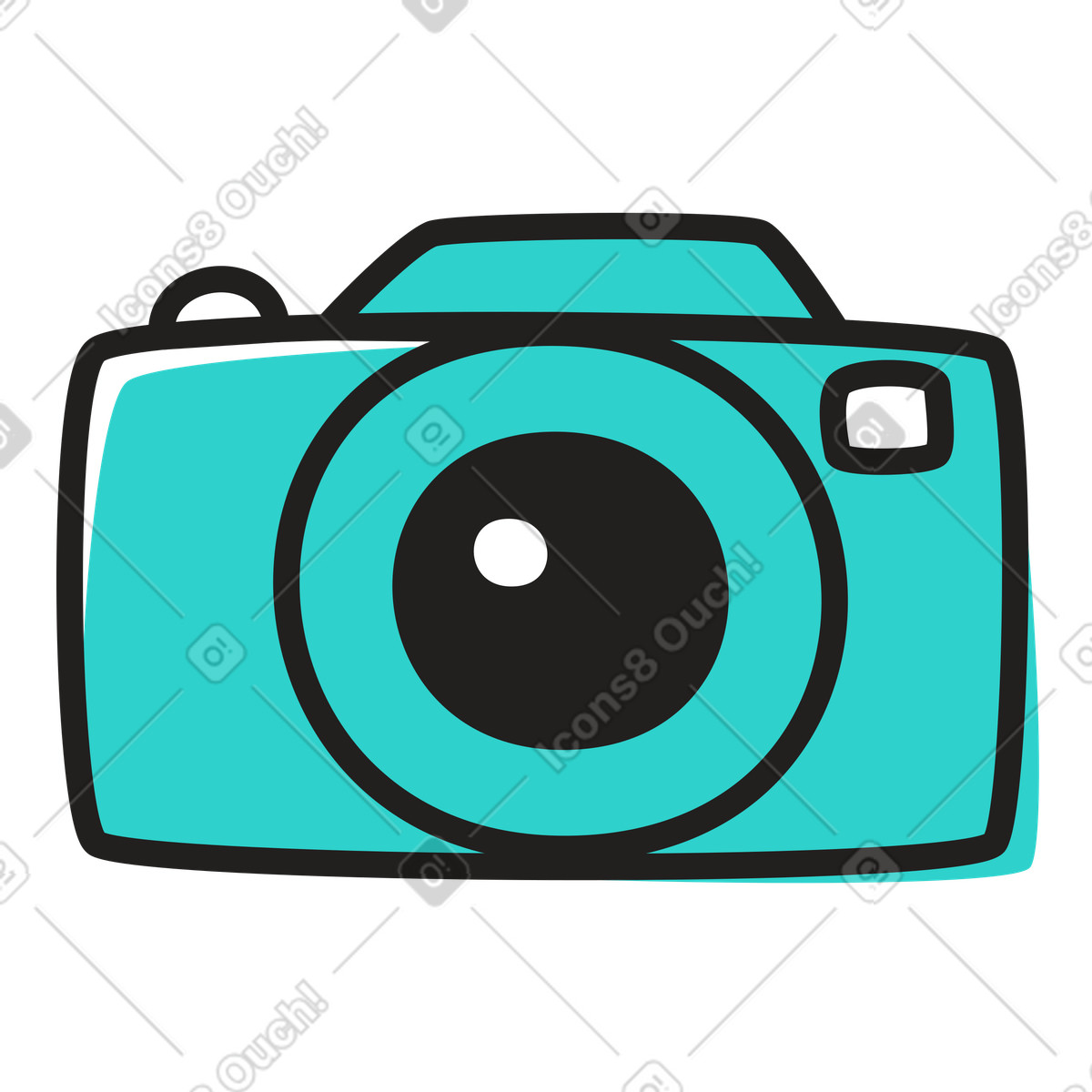 Illustration Appareil photo numérique compact dans le style Little à télécharger aux formats PNG, SVG