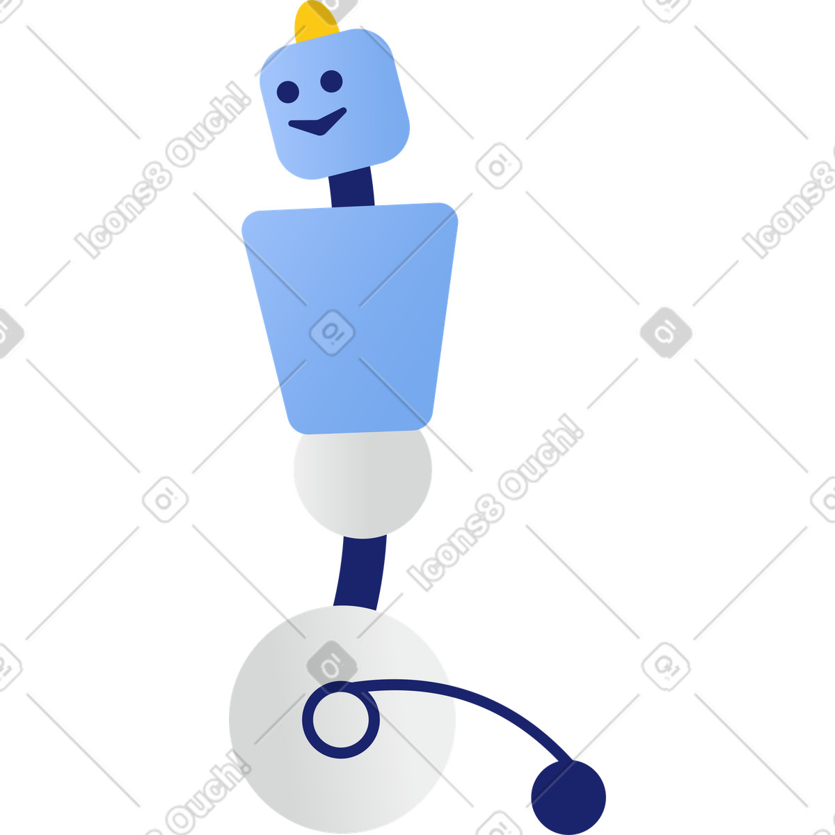 Ilustración Cuerpo de robot en estilo Clip a descargar en PNG y SVG