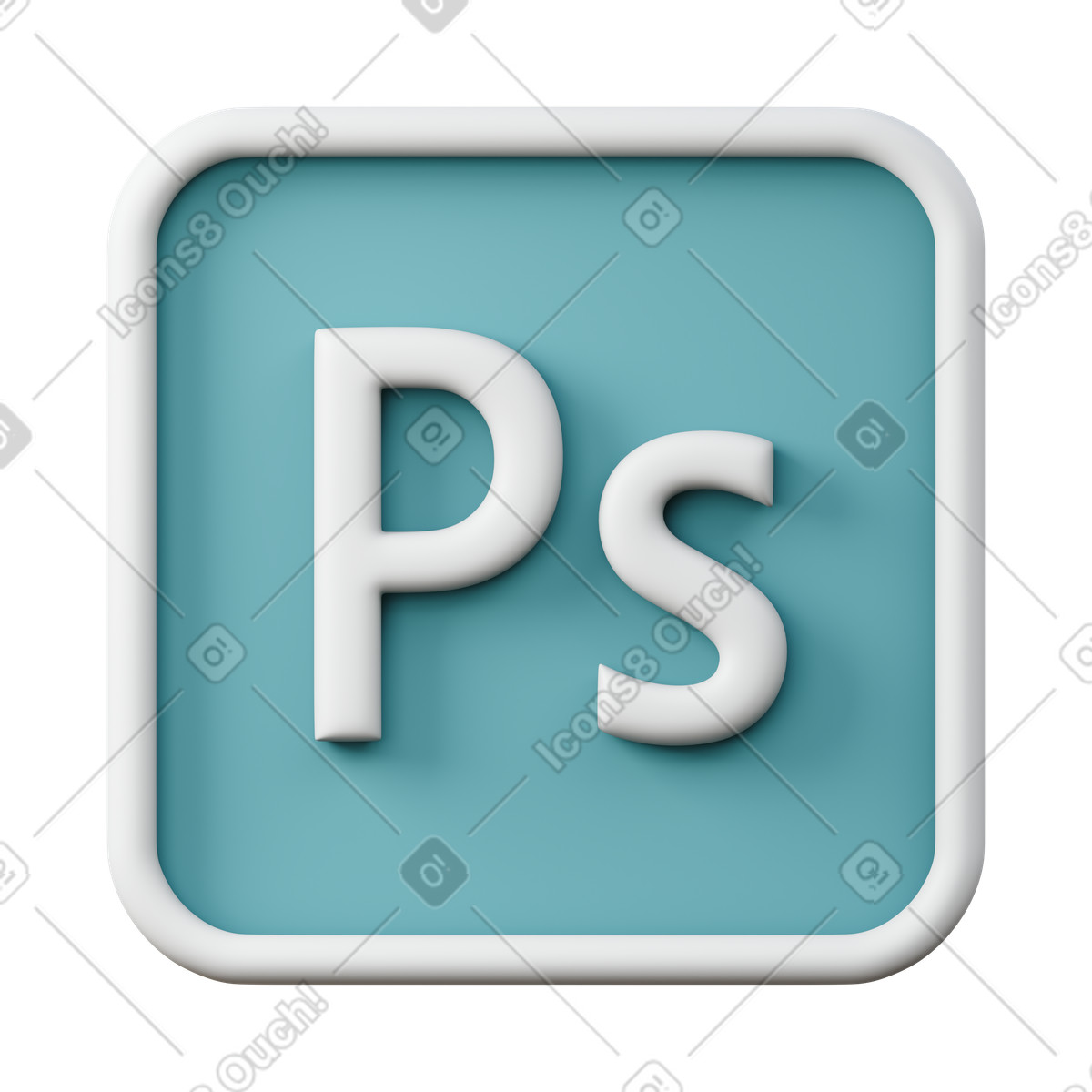 Illustration Photoshop dans le style 3D Sugary à télécharger aux formats PNG, SVG