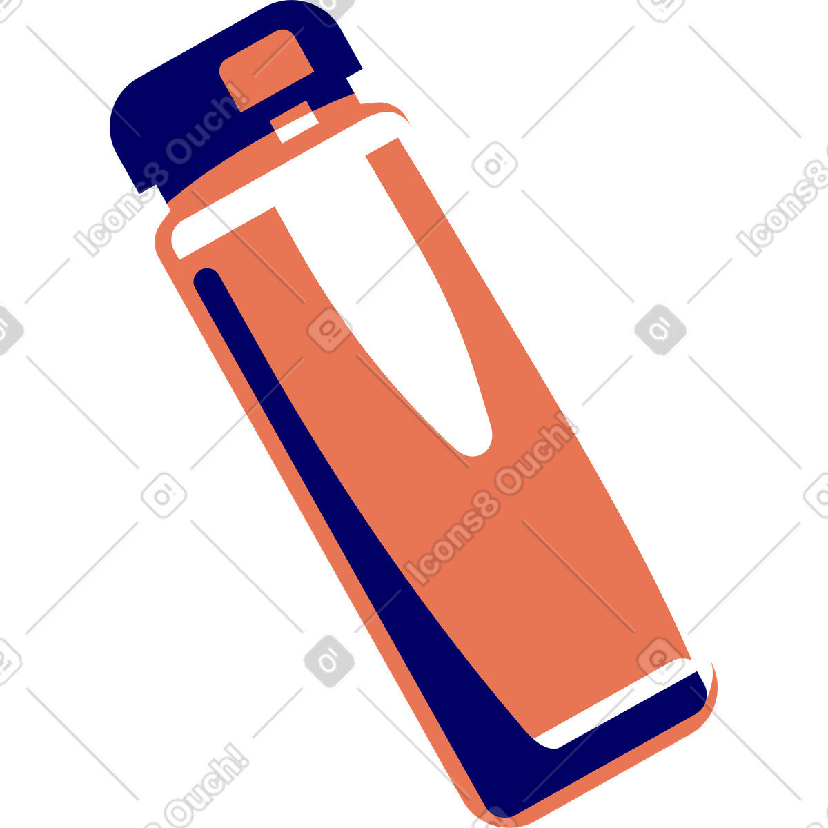 Illustration Bouteille d'eau pour le fitness dans style Lounge à télécharger aux formats PNG, SVG