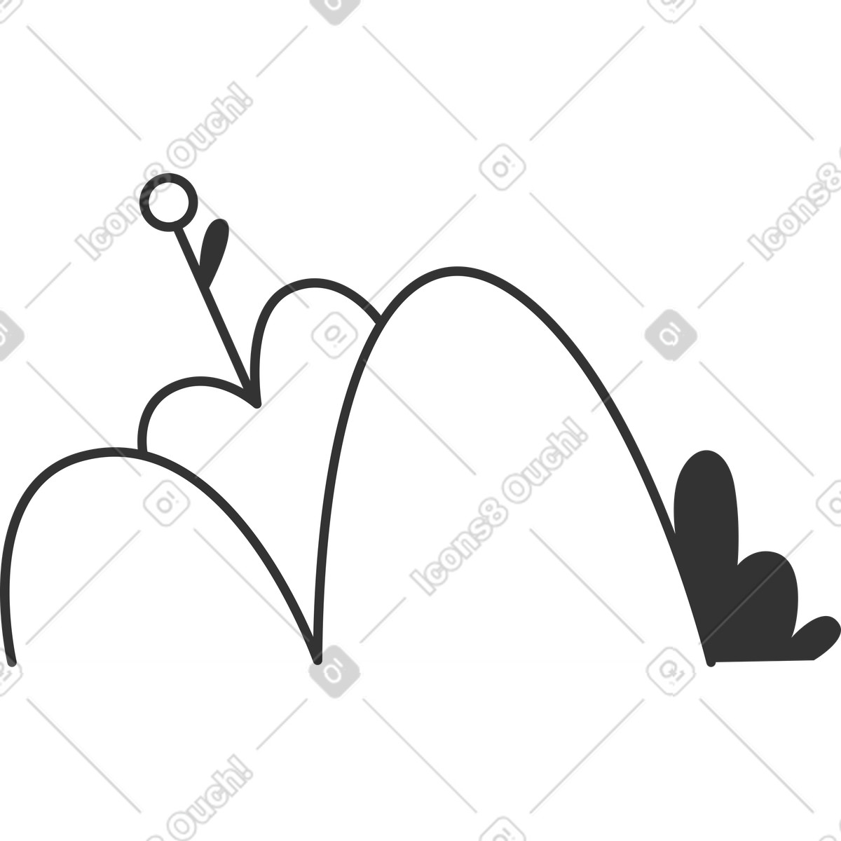 Bush illustration clipart image showcasing lush greenery in PNG, SVG, GIF