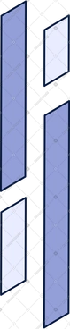 Rectangles isométriques verticaux PNG, SVG
