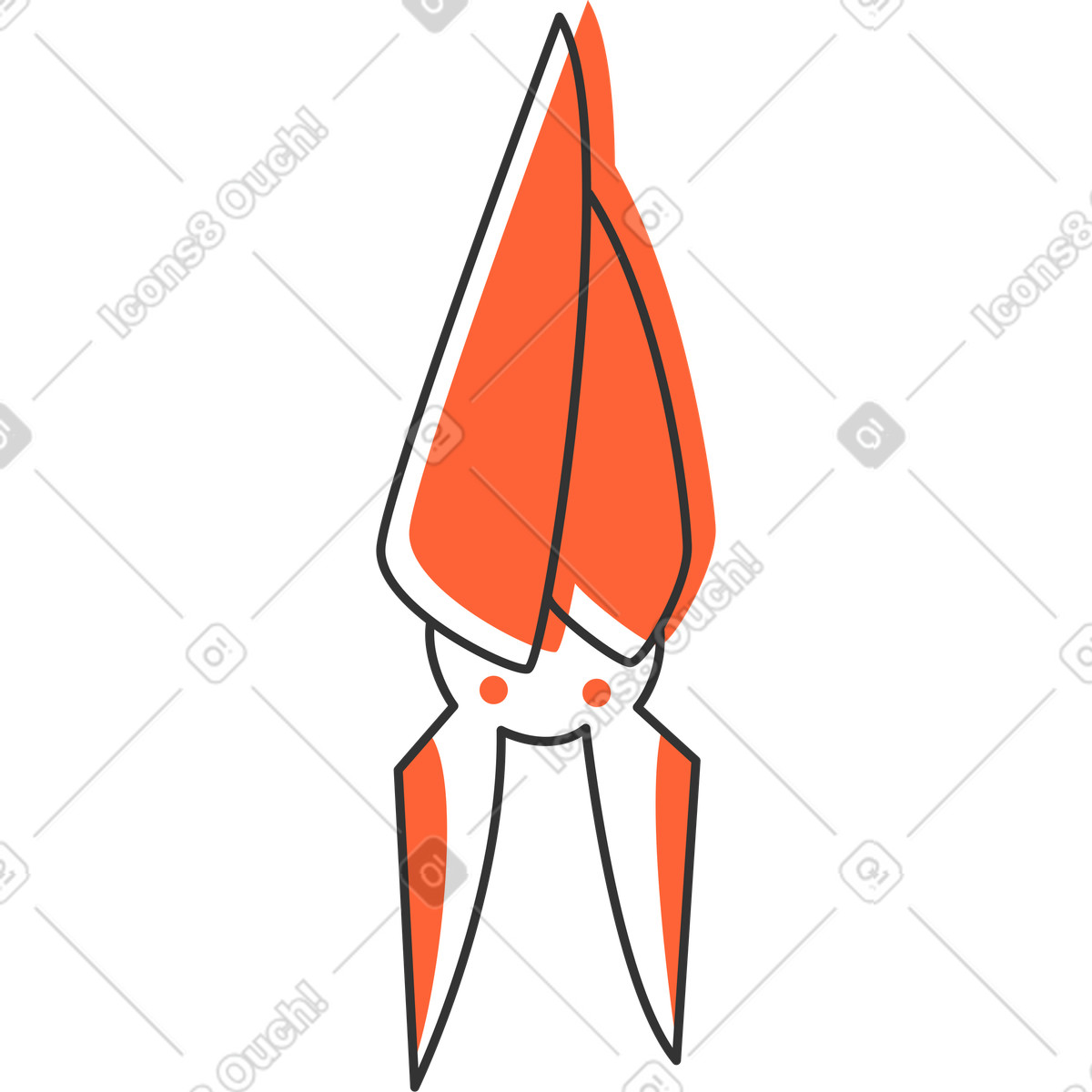 Ilustração de 1 em no estilo Crayon para baixar em PNG, SVG