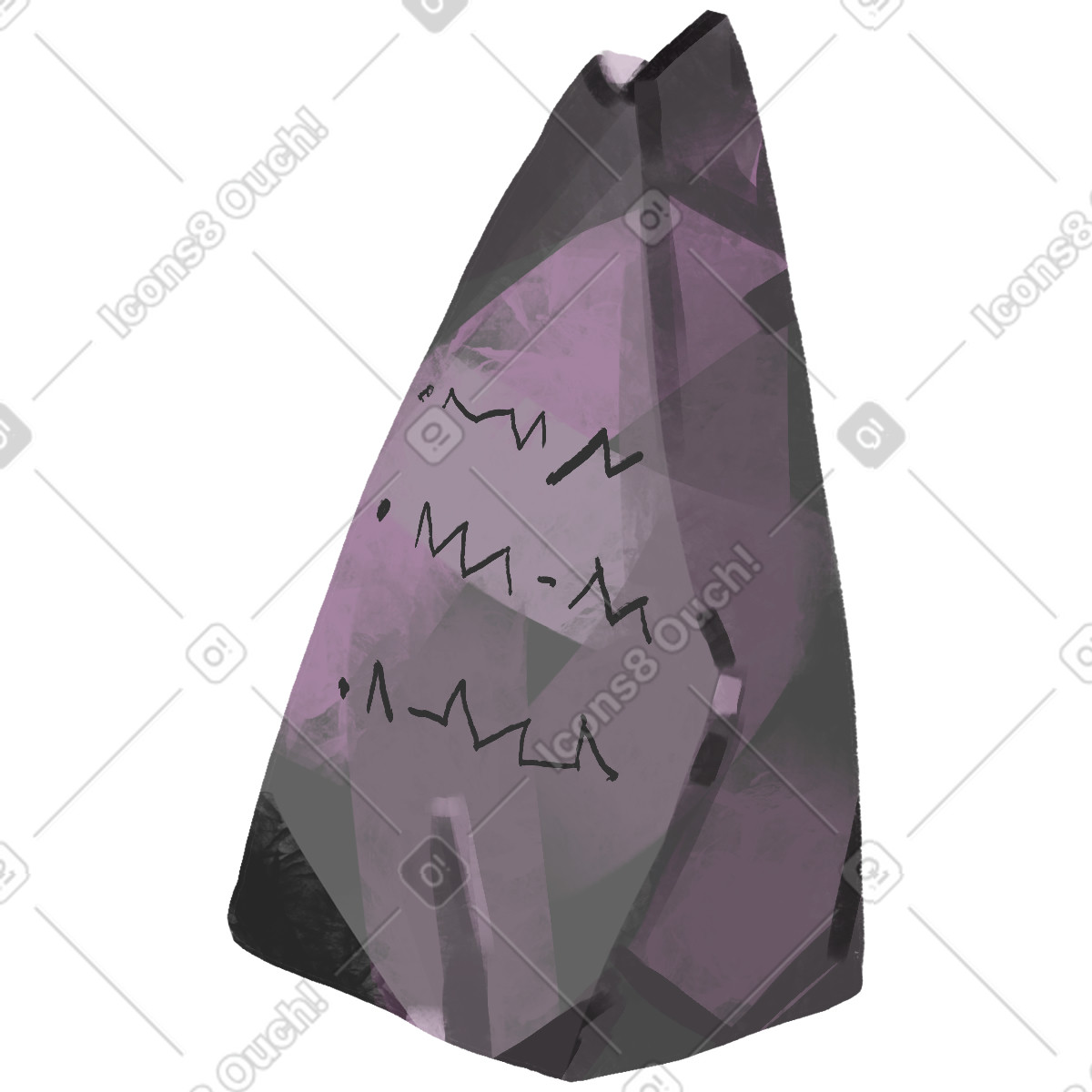 Illustration Roche dans le style Atomic à télécharger aux formats PNG, SVG
