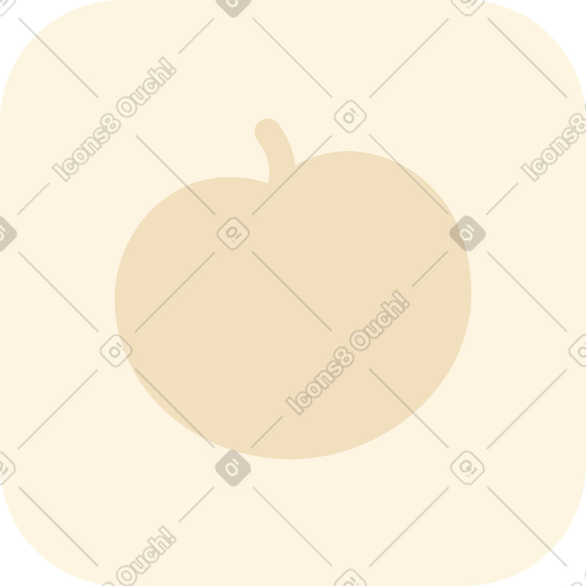 Simplistic 스타일의 사과 아이콘 일러스트레이션 PNG, SVG 다운로드