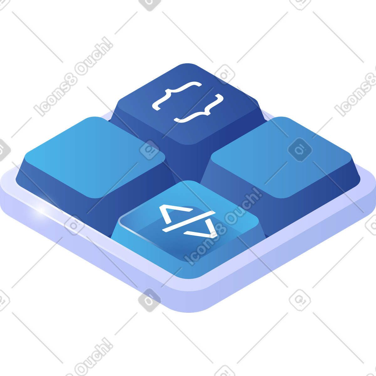 Иллюстрация Html tag key and braces on programmer keyboard в стиле Quantum — скачать в форматах PNG, SVG