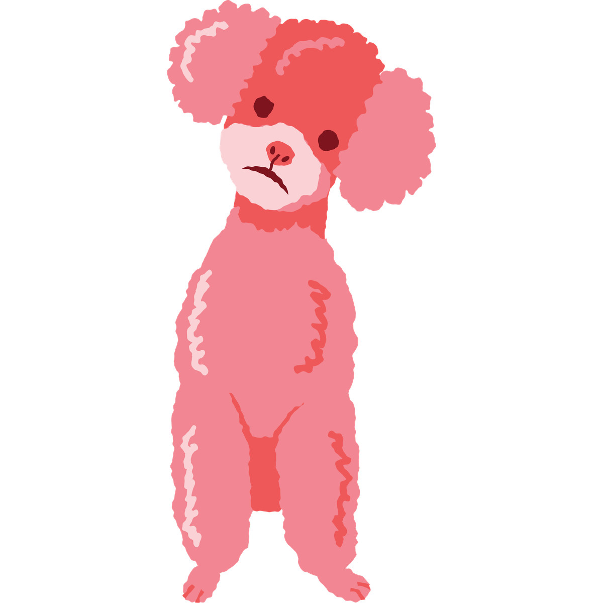 Cherry 스타일의 Sitting dog 일러스트레이션 PNG, SVG 다운로드