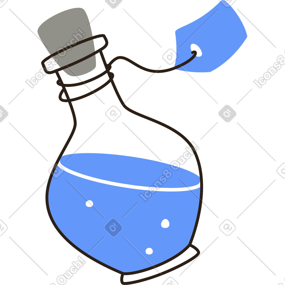 Elixier-Illustration im Plain-Stil als Download in PNG, SVG