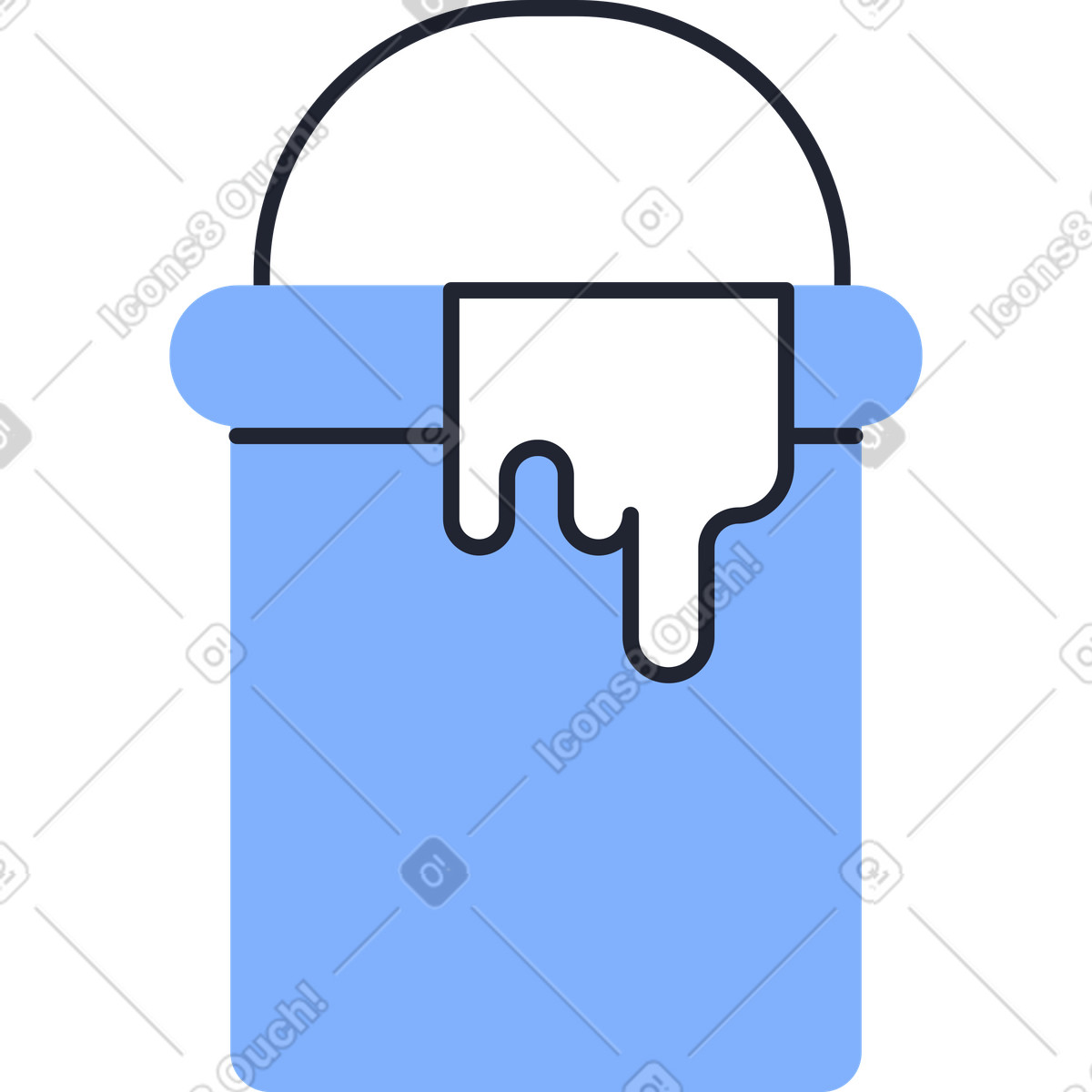 Ilustración Lata de pintura en estilo Pablita a descargar en PNG y SVG