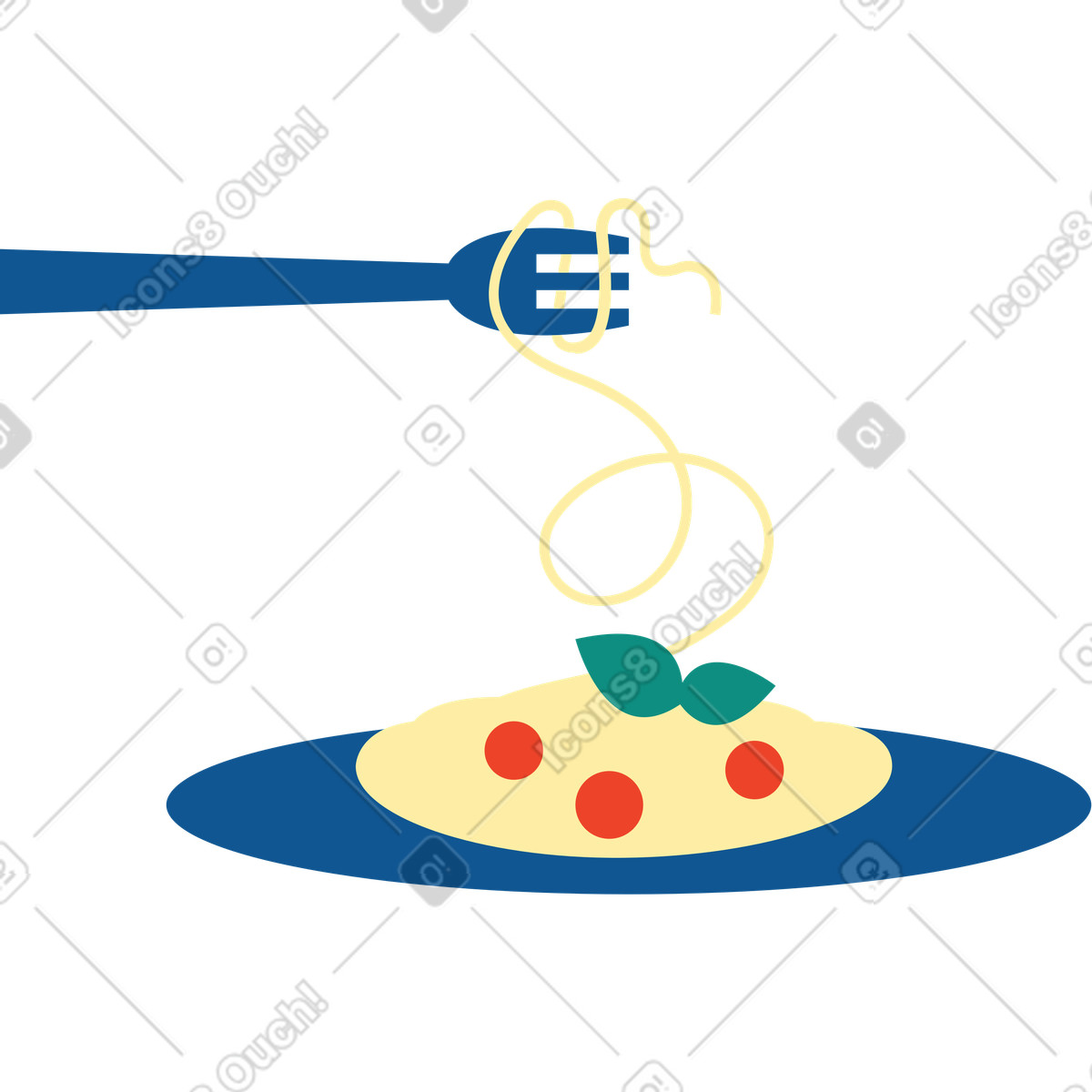 Polar スタイルの スパゲッティ のイラストをPNG、SVG形式でダウンロード