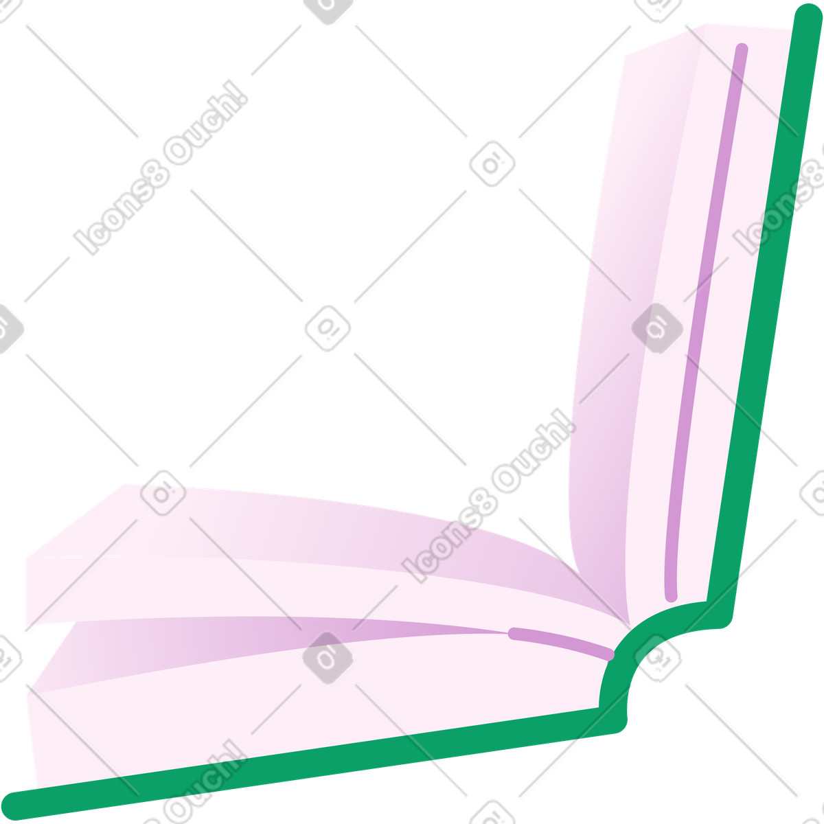 Libro aperto illustrazione in stile Colors scarica in PNG, SVG