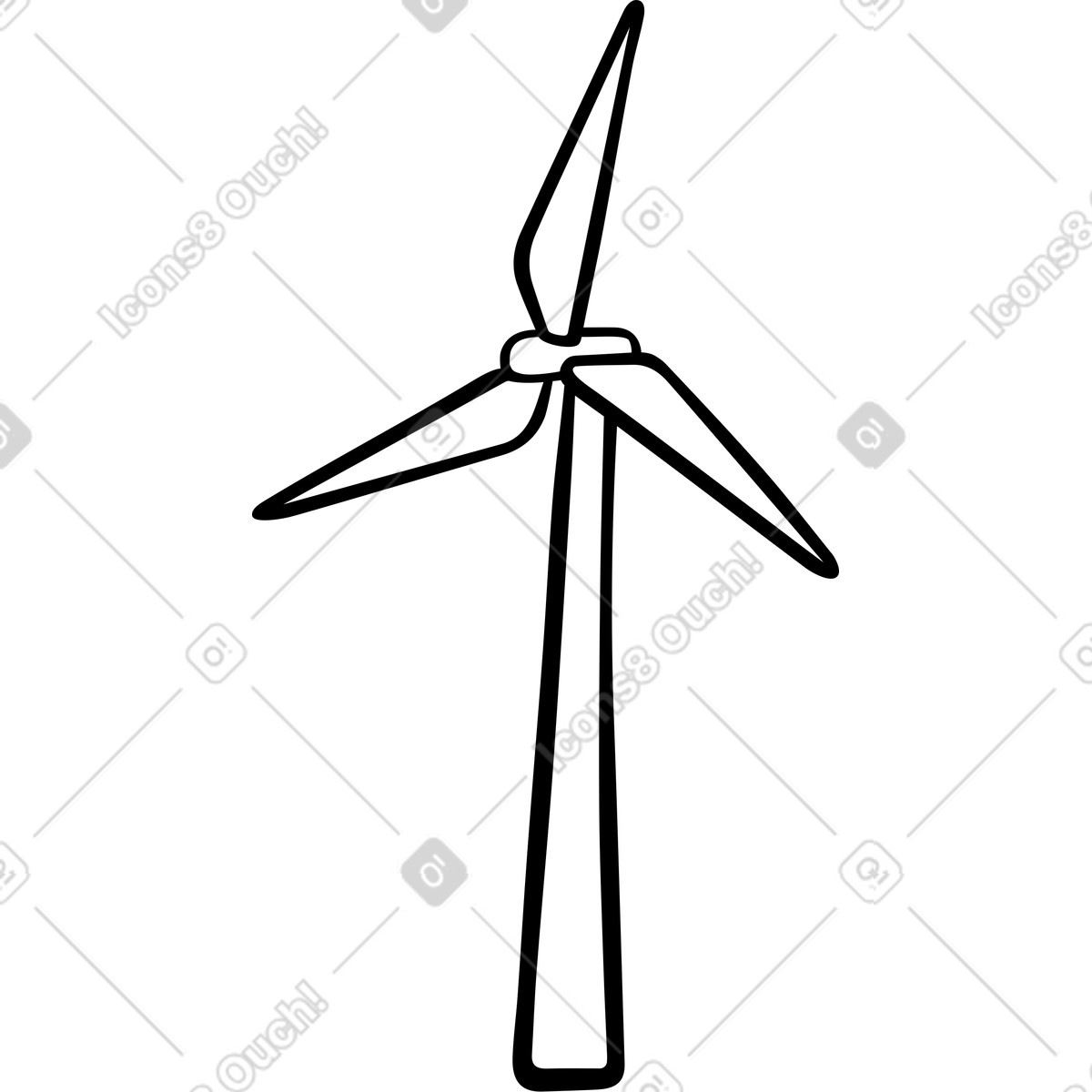 Wind turbine small illustration in Journal style download in PNG, SVG