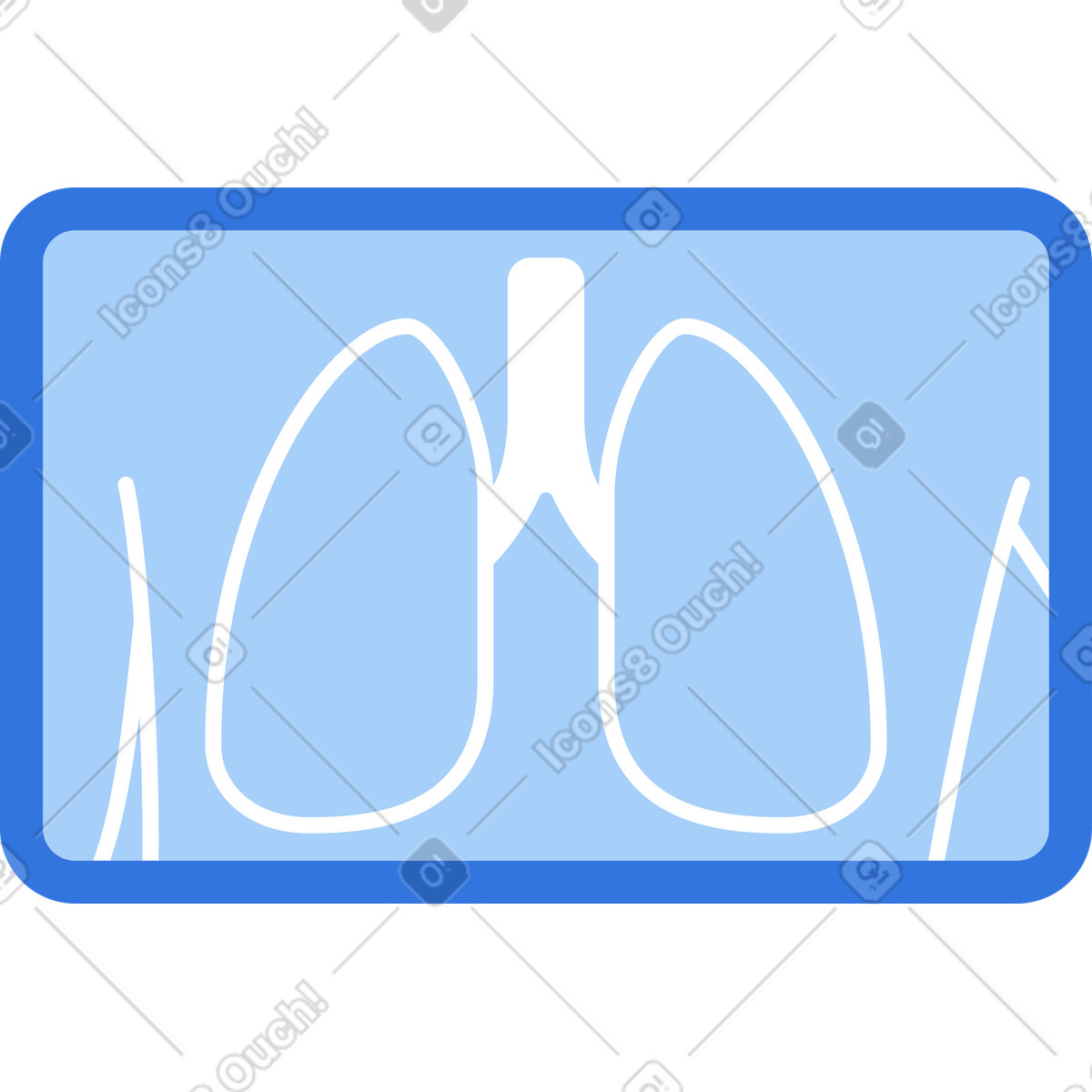 Radiografia del polmone illustrazione in stile Sky scarica in PNG, SVG