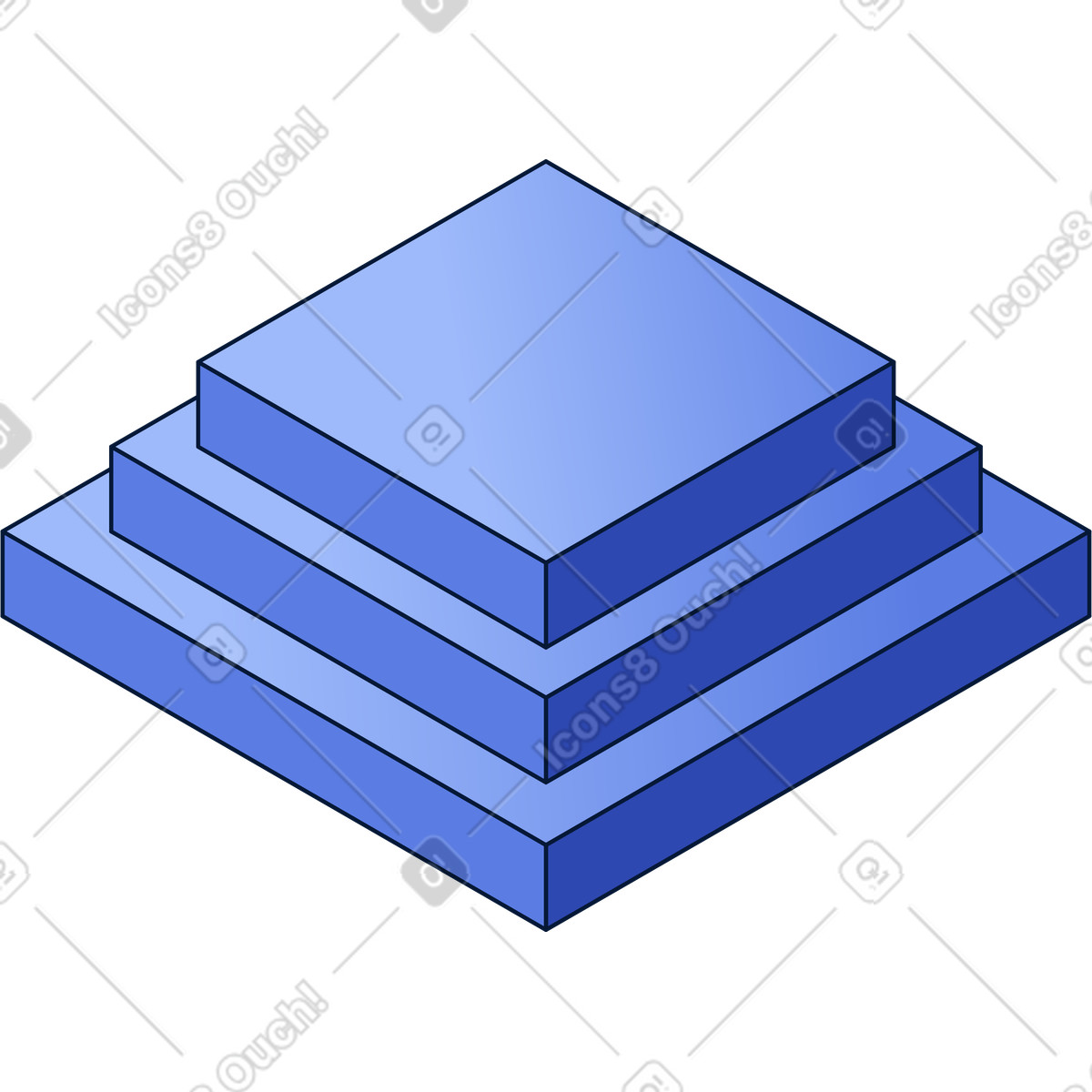 Ilustração de Stairs, pedestal em no estilo Neat para baixar em PNG, SVG