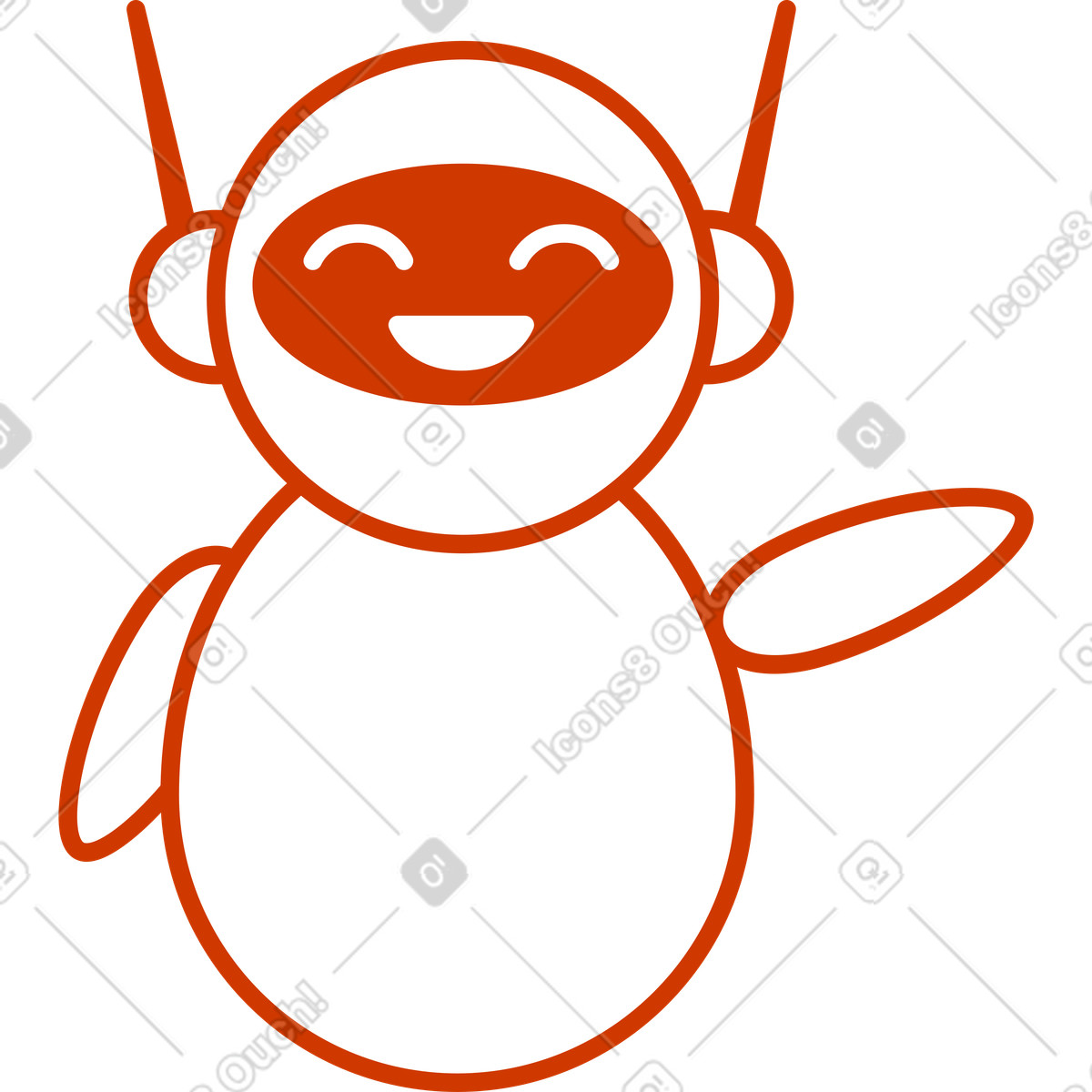 Chatbot illustrazione in stile Natty scarica in PNG, SVG