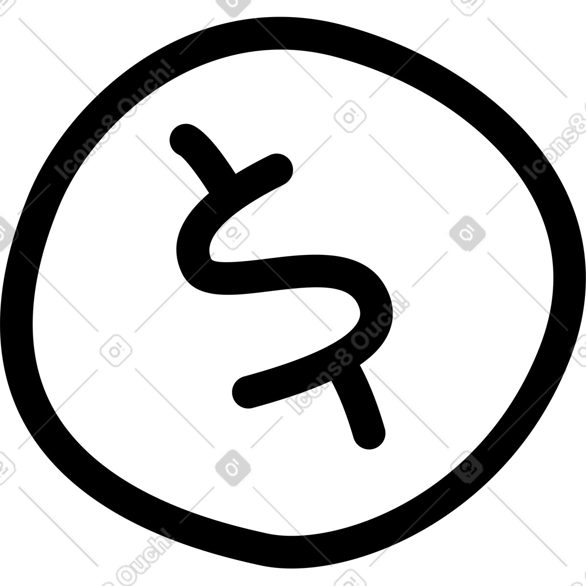 Dollaro illustrazione in stile Rocky scarica in PNG, SVG