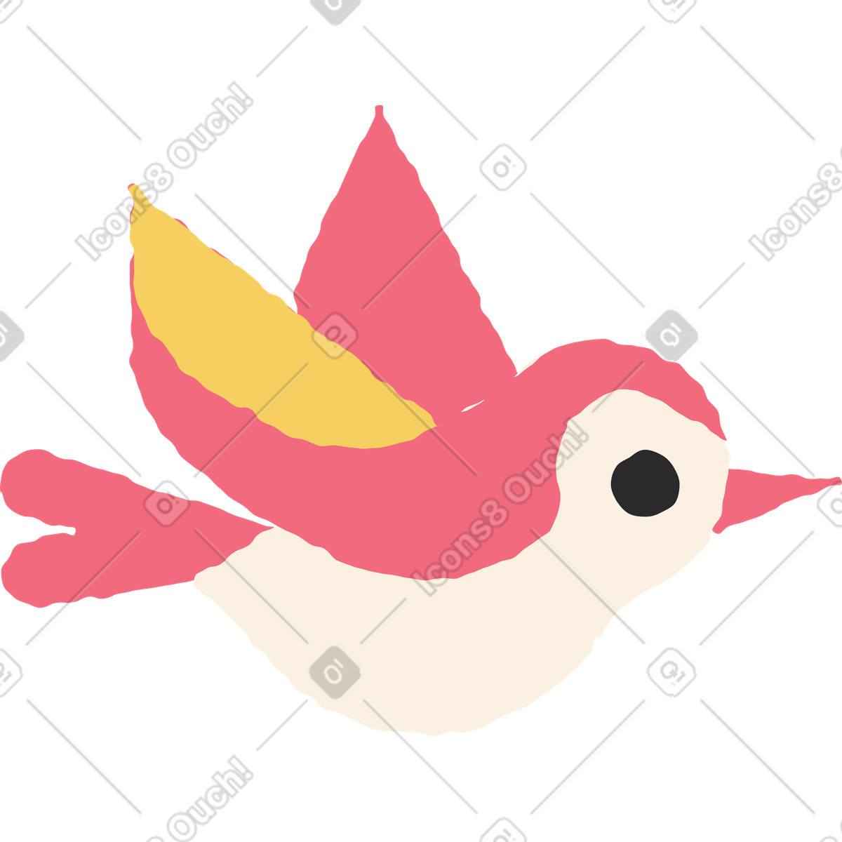 Ilustração de 鸟 em no estilo Pablo para baixar em PNG, SVG