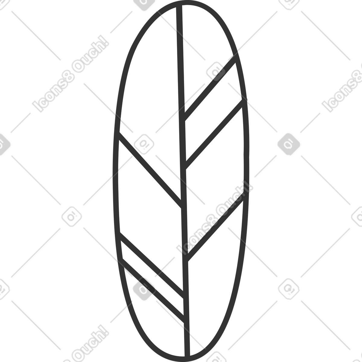 Blatt-Illustration im Crayon-Stil als Download in PNG, SVG
