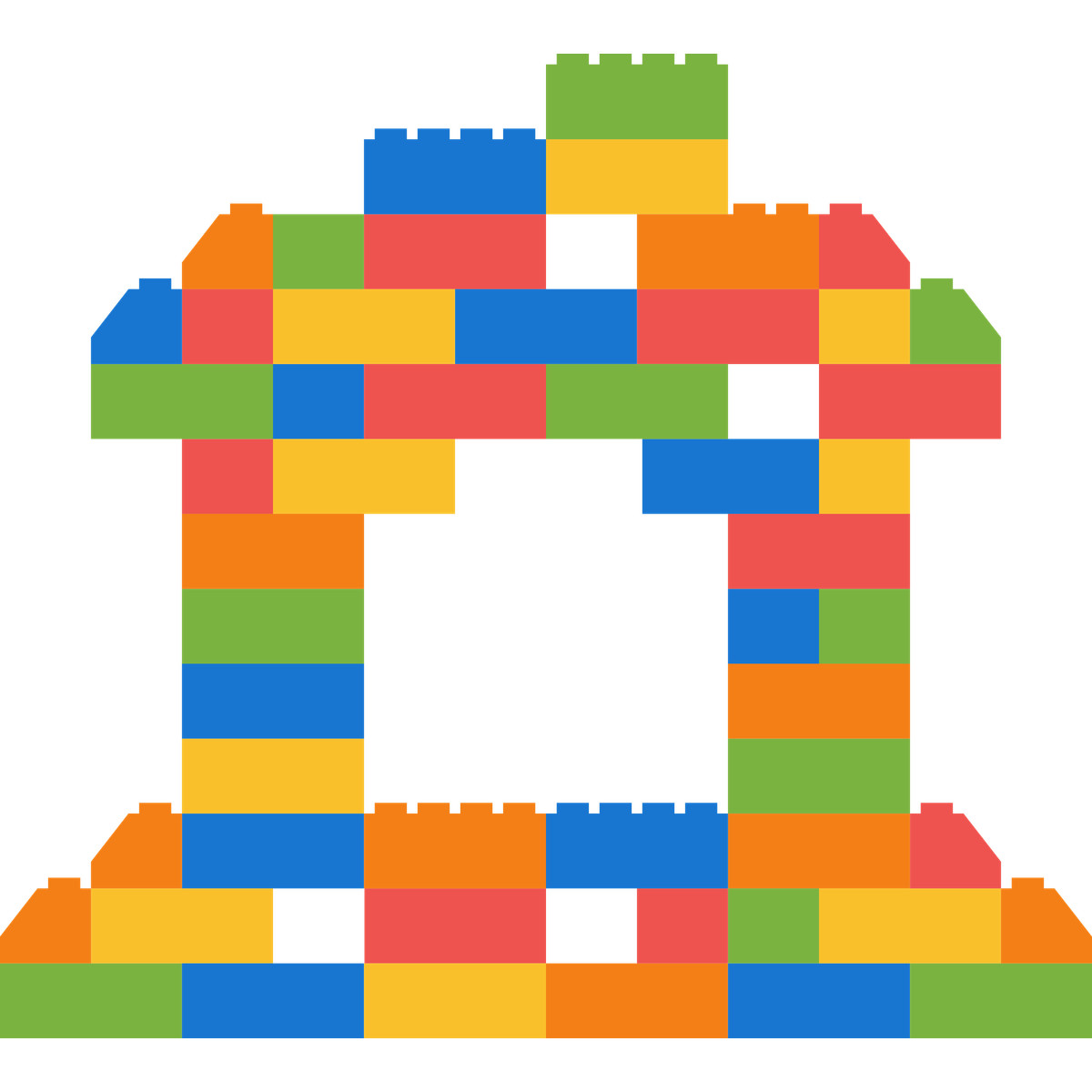 Building blocks house-Illustration im Fogg-Stil als Download in PNG, SVG