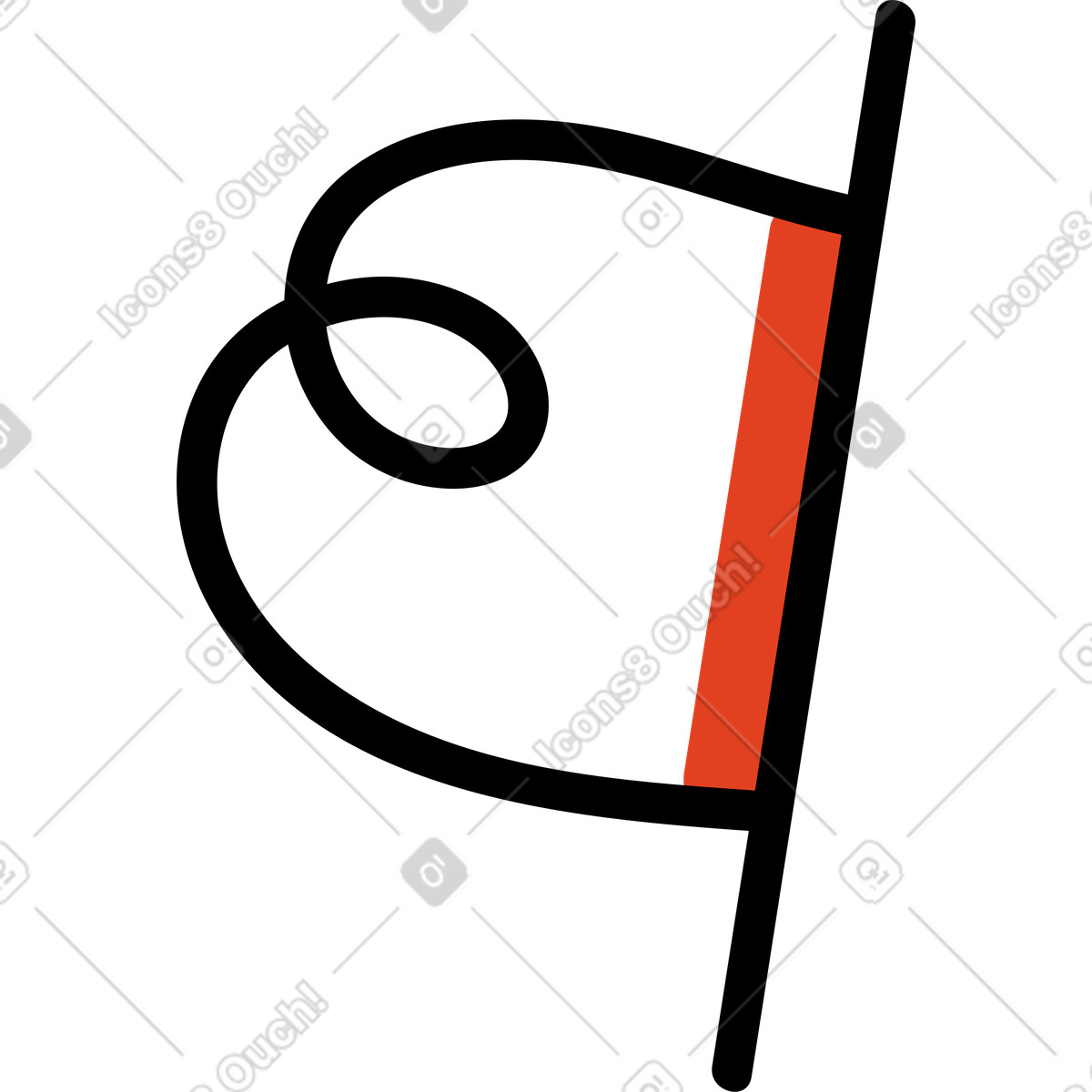 Иллюстрация Шляпа с прямыми полями и красной лентой в PNG и SVG