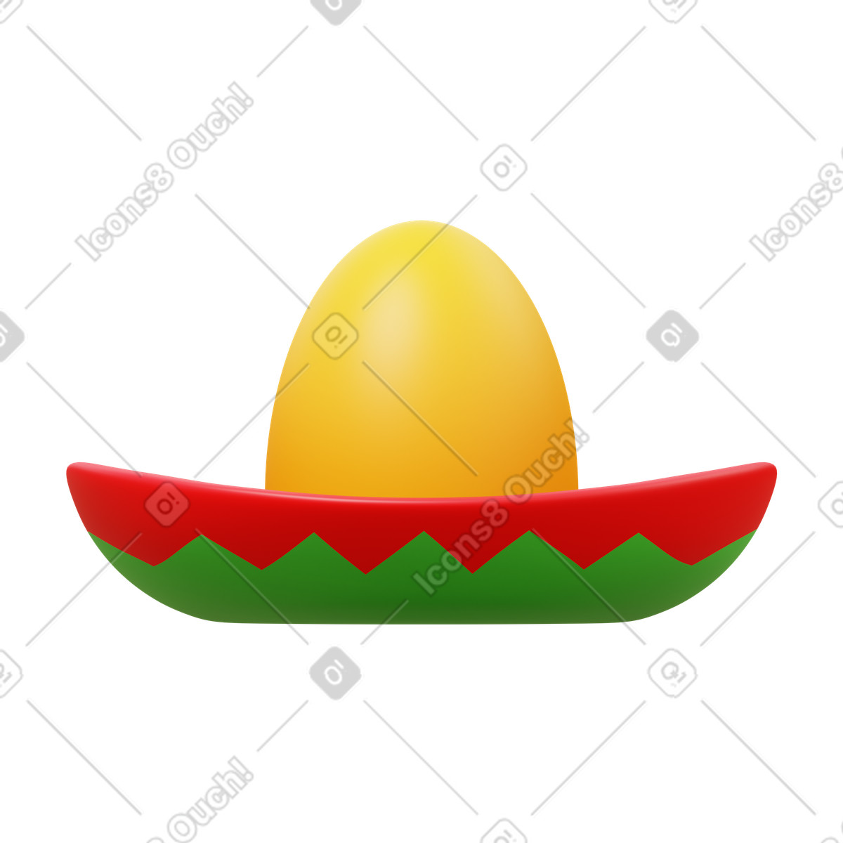 Sombrero illustrazione in stile 3D Fluency scarica in PNG, SVG