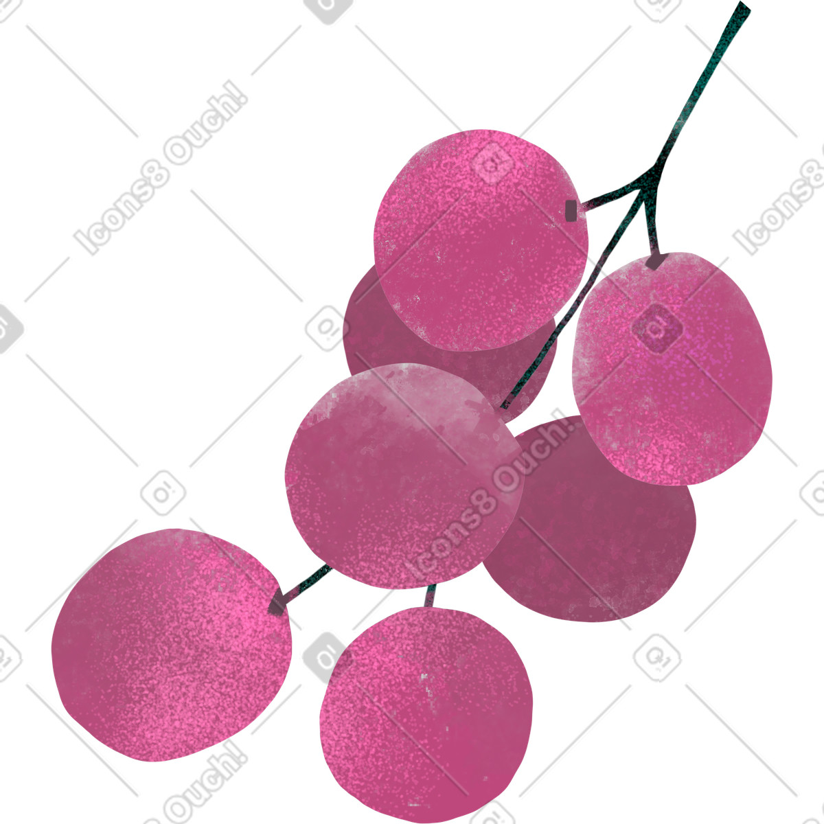 Ilustração de Uva em no estilo Fabulous para baixar em PNG, SVG