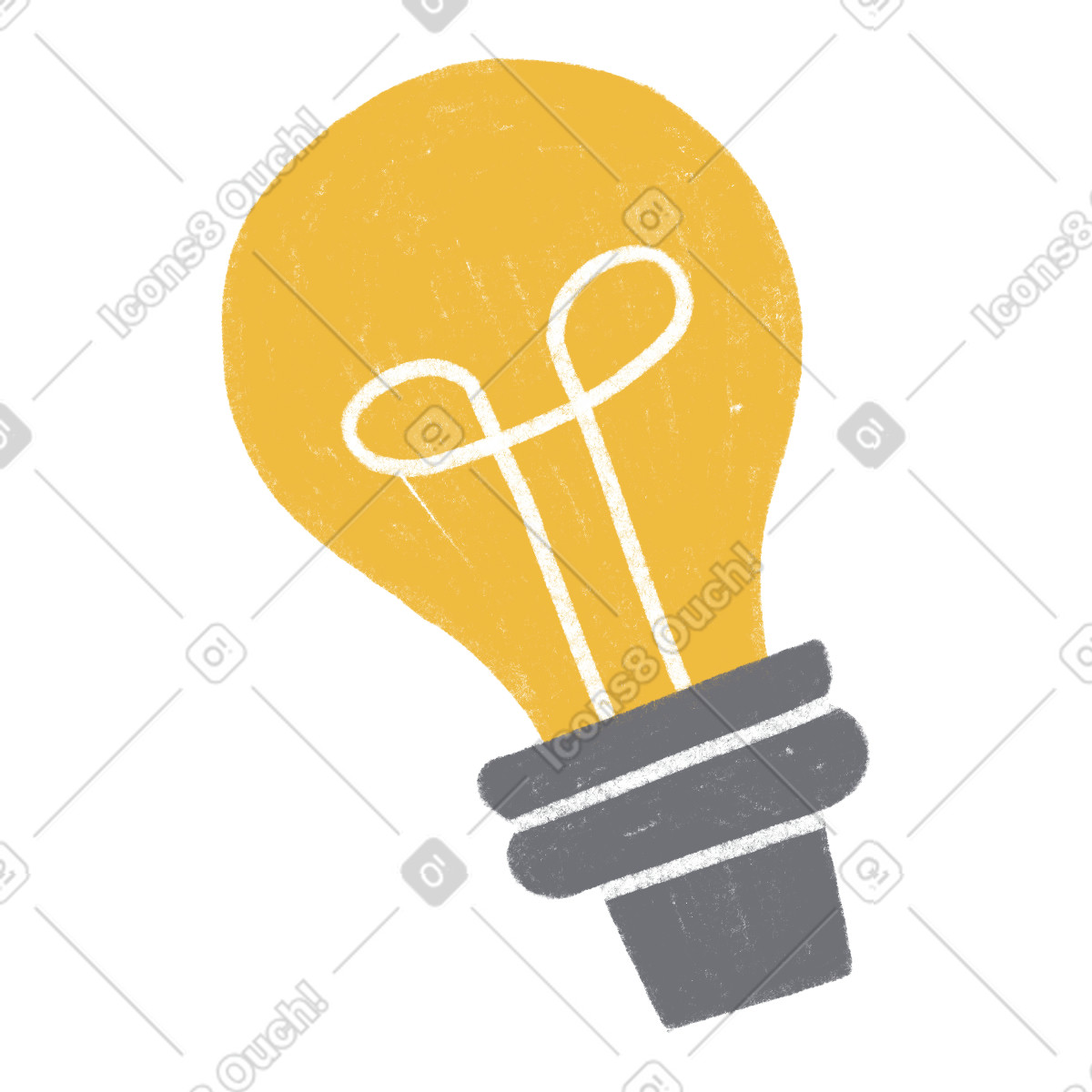 Ilustração de Light bulb em no estilo Tutti para baixar em PNG, SVG