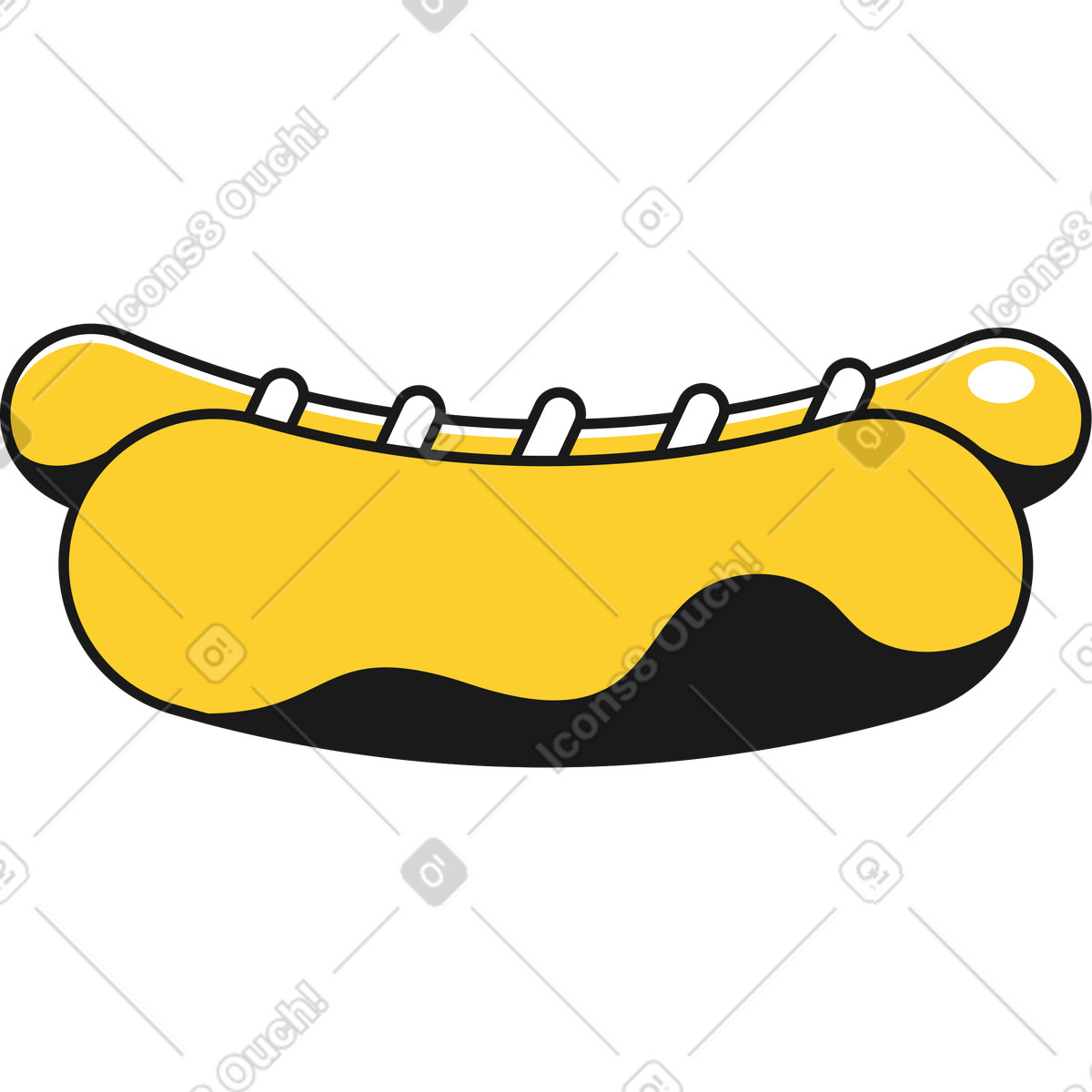 Hot dog con salsiccia illustrazione in stile Taxi scarica in PNG, SVG