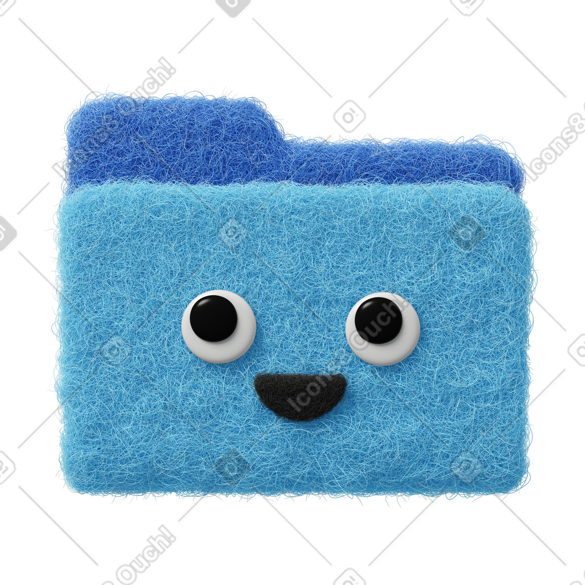 Иллюстрация Blue folder в стиле Fuzzy — скачать в форматах PNG, SVG