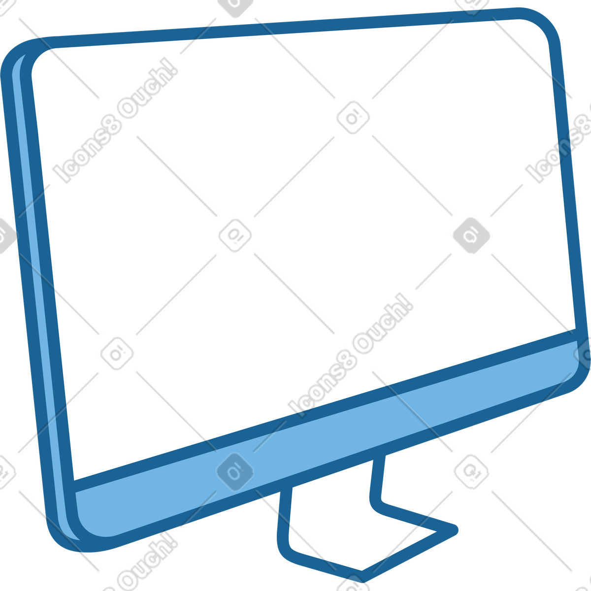 Monitor illustration clipart image in PNG, SVG, GIF showcasing a computer screen